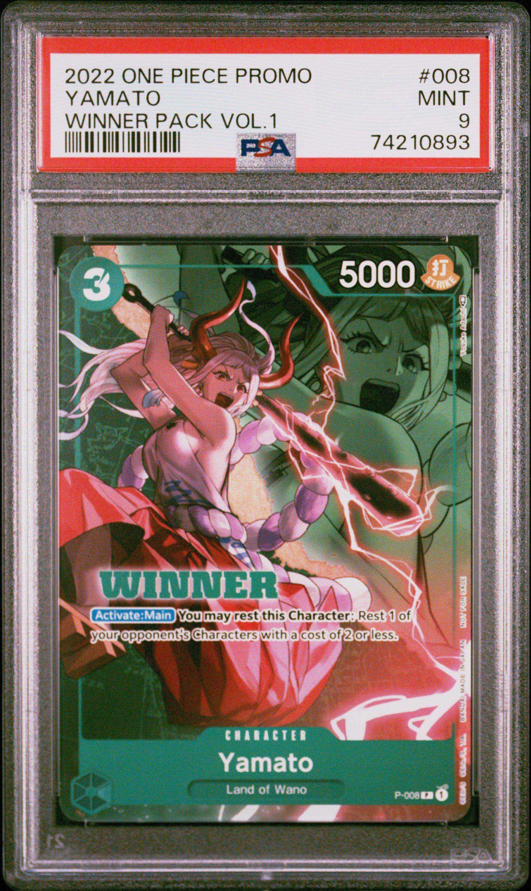 ONEPIECE PROMO Yamato Winner Pack　海外　プロモ 2022 One Piece Promos 008 Yamato Winner Pack Vol.1 PSA 9 Graded