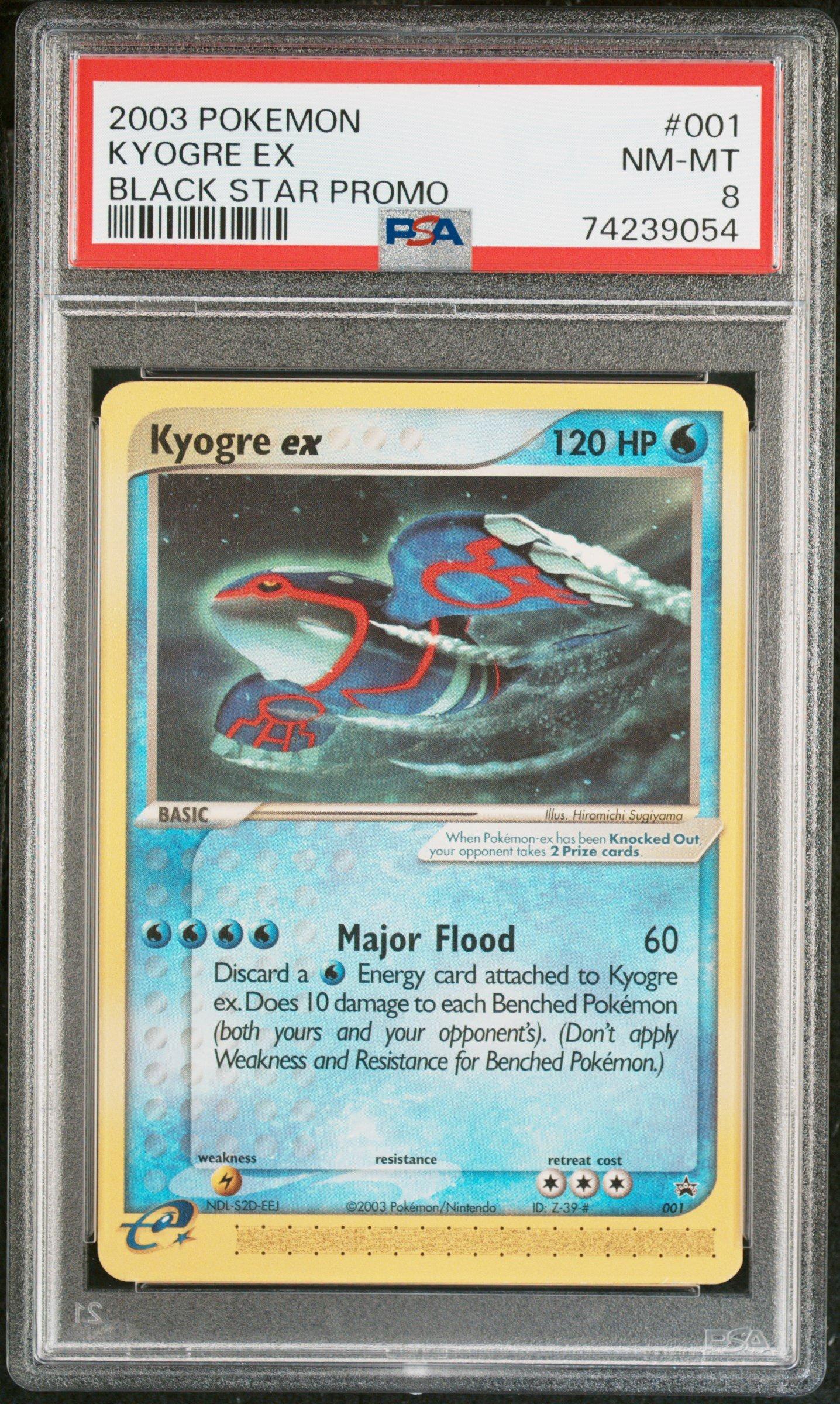 2003 Pokemon Black Star Promo 001 Kyogre Ex PSA 8