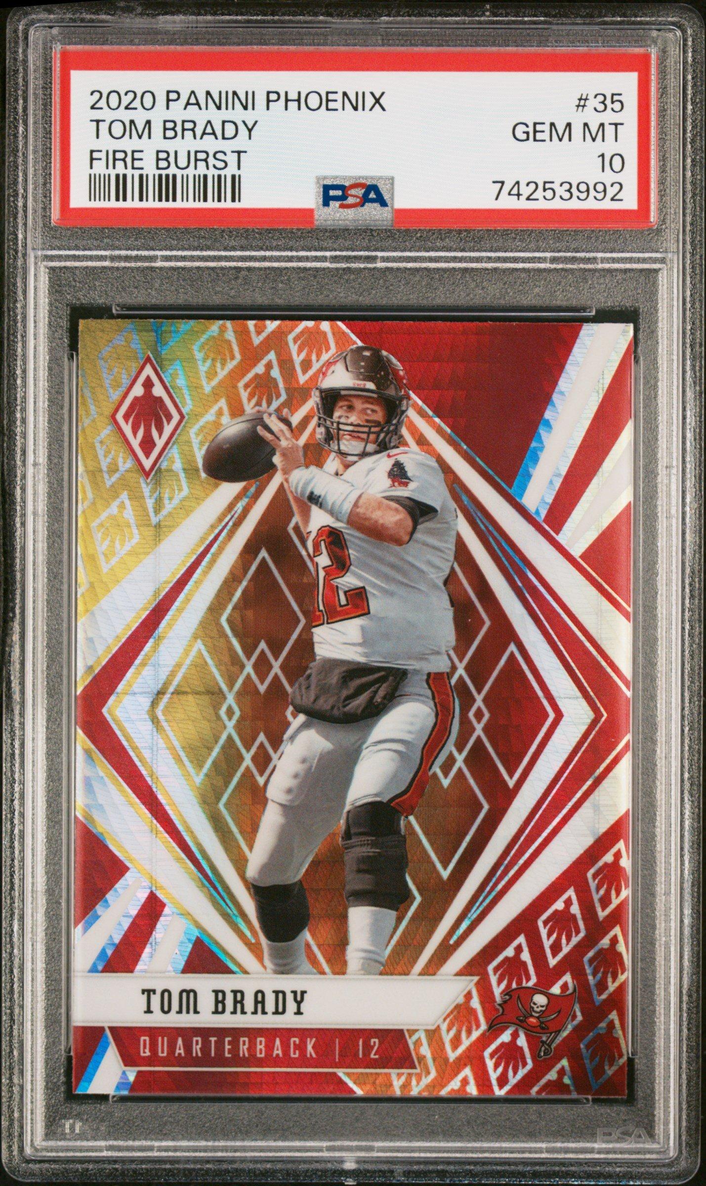 2020 Panini Phoenix 35 Tom Brady Fire Burst PSA 10