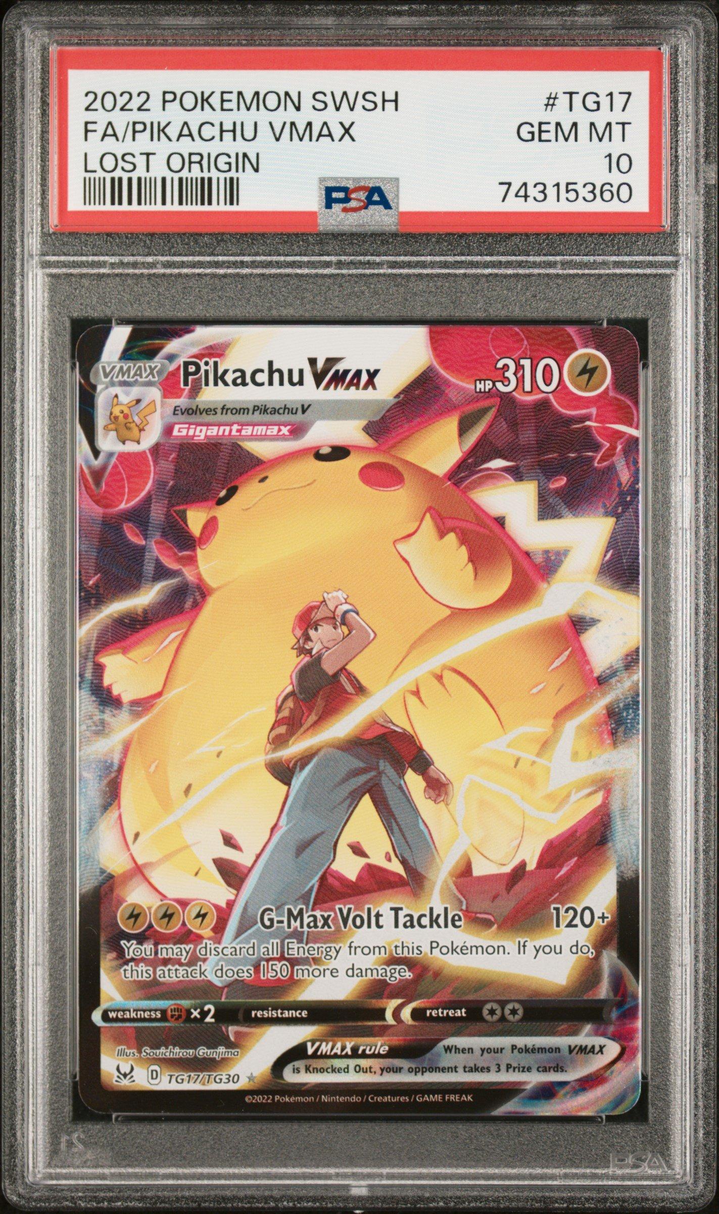 2022 Pokemon Sword & Shield Lost Origin Tg17 Full Art/pikachu Vmax