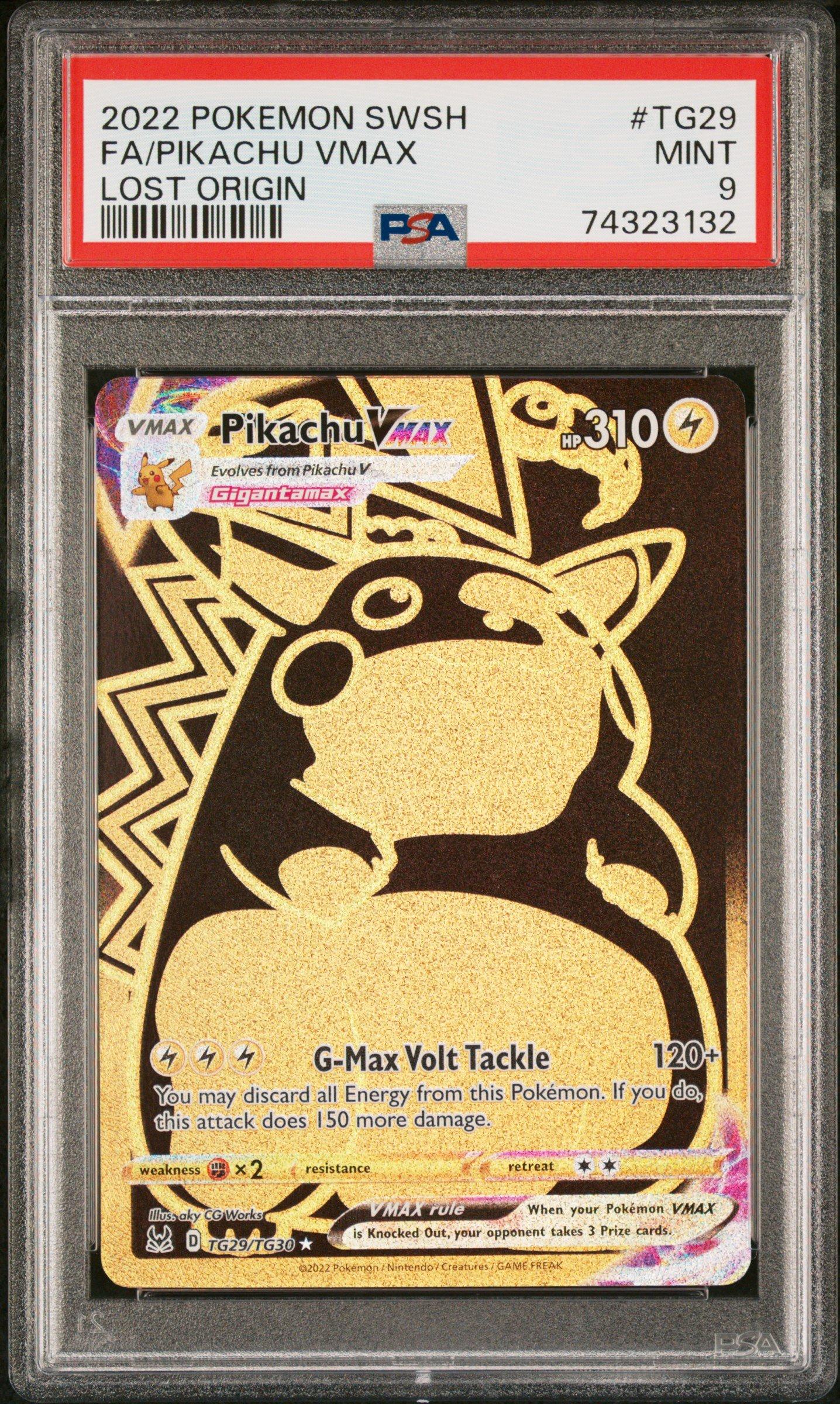 2022 Pokemon Sword & Shield Lost Origin Tg29 Full Art/pikachu Vmax