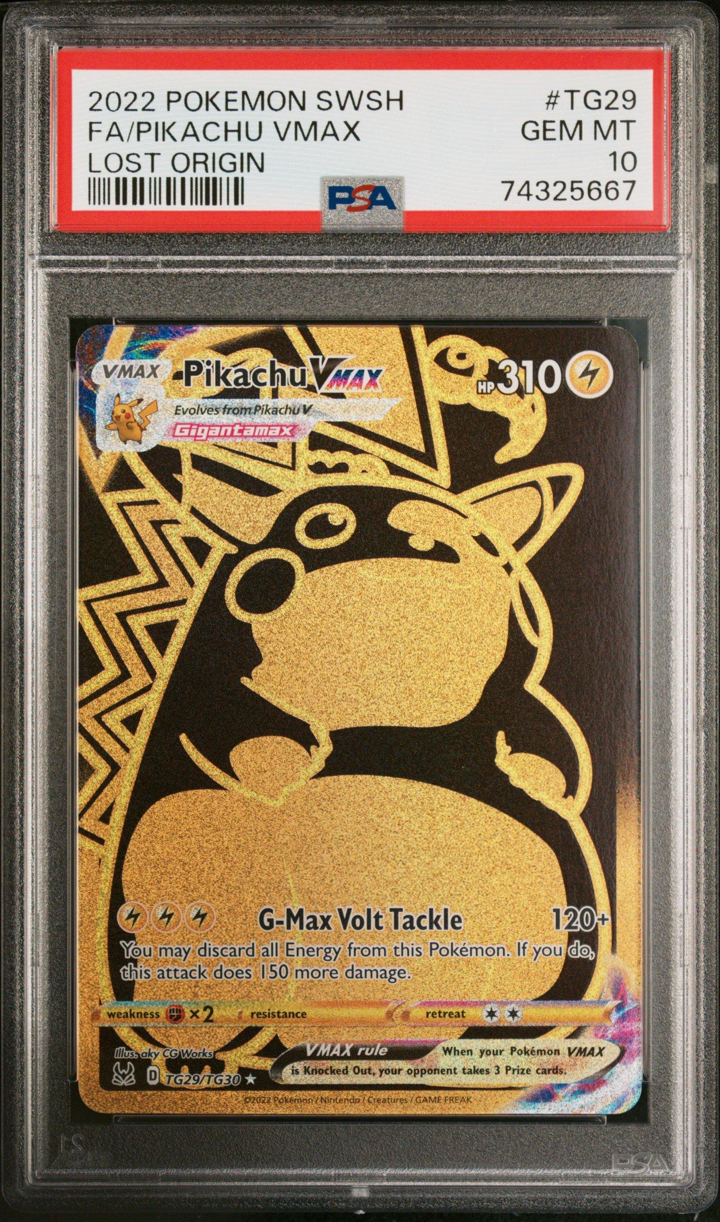 2022 Pokemon Sword & Shield Lost Origin Tg29 Full Art/pikachu Vmax