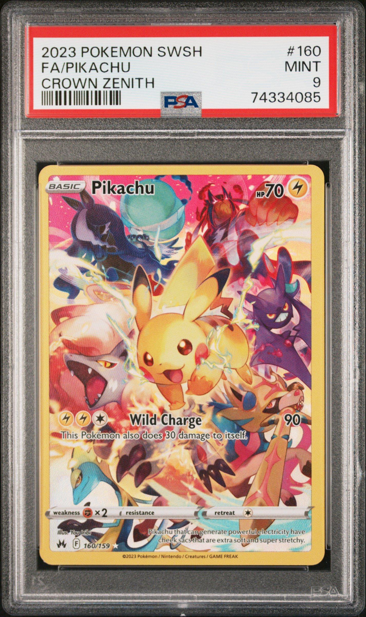 2023 Pokemon Sword And Shield Crown Zenith 160 Full Art/pikachu
