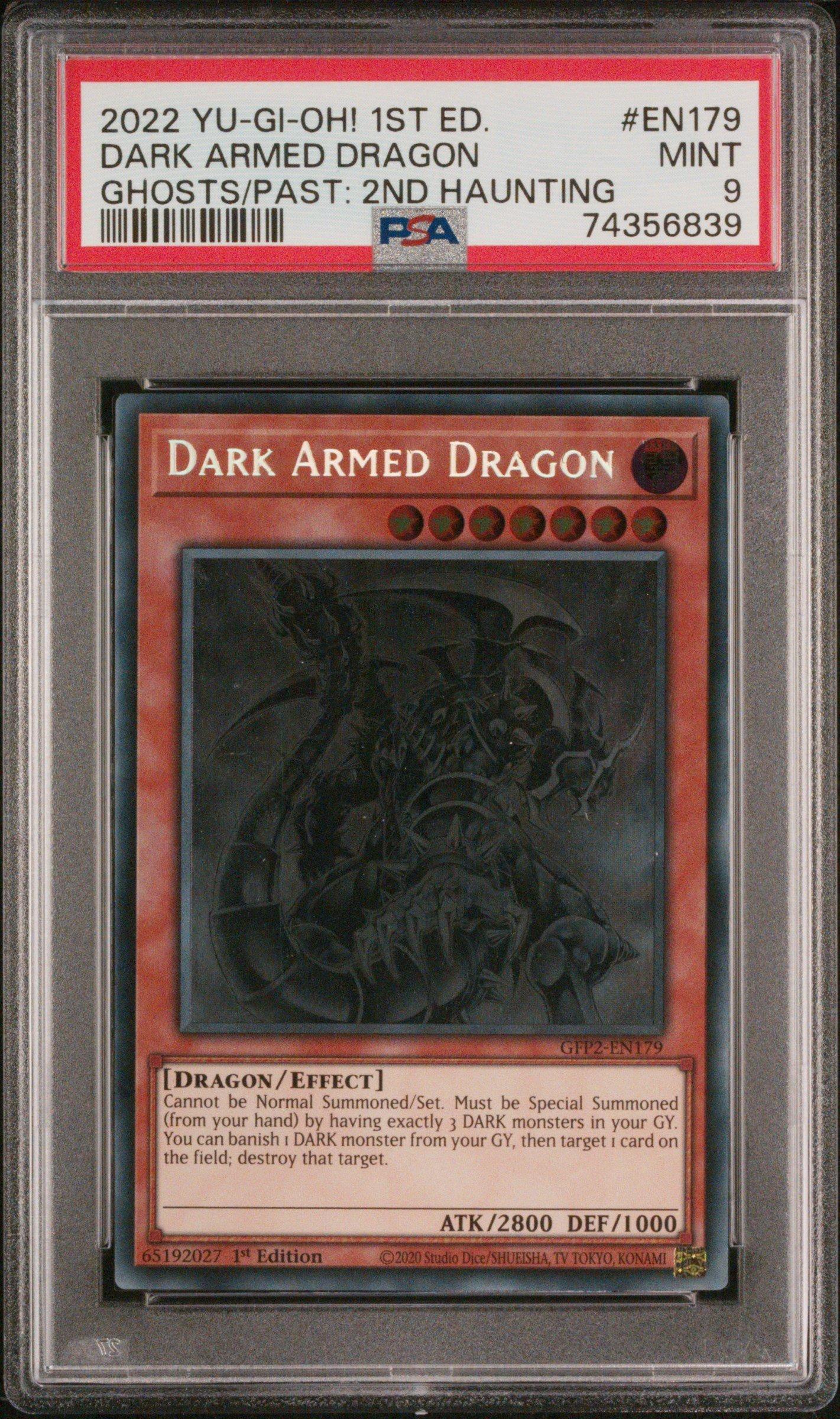 2022 Yu-gi-oh! Gfp2-ghosts From The Past: The 2nd Haunting En179 Dark Armed Dragon 1st Edition PSA