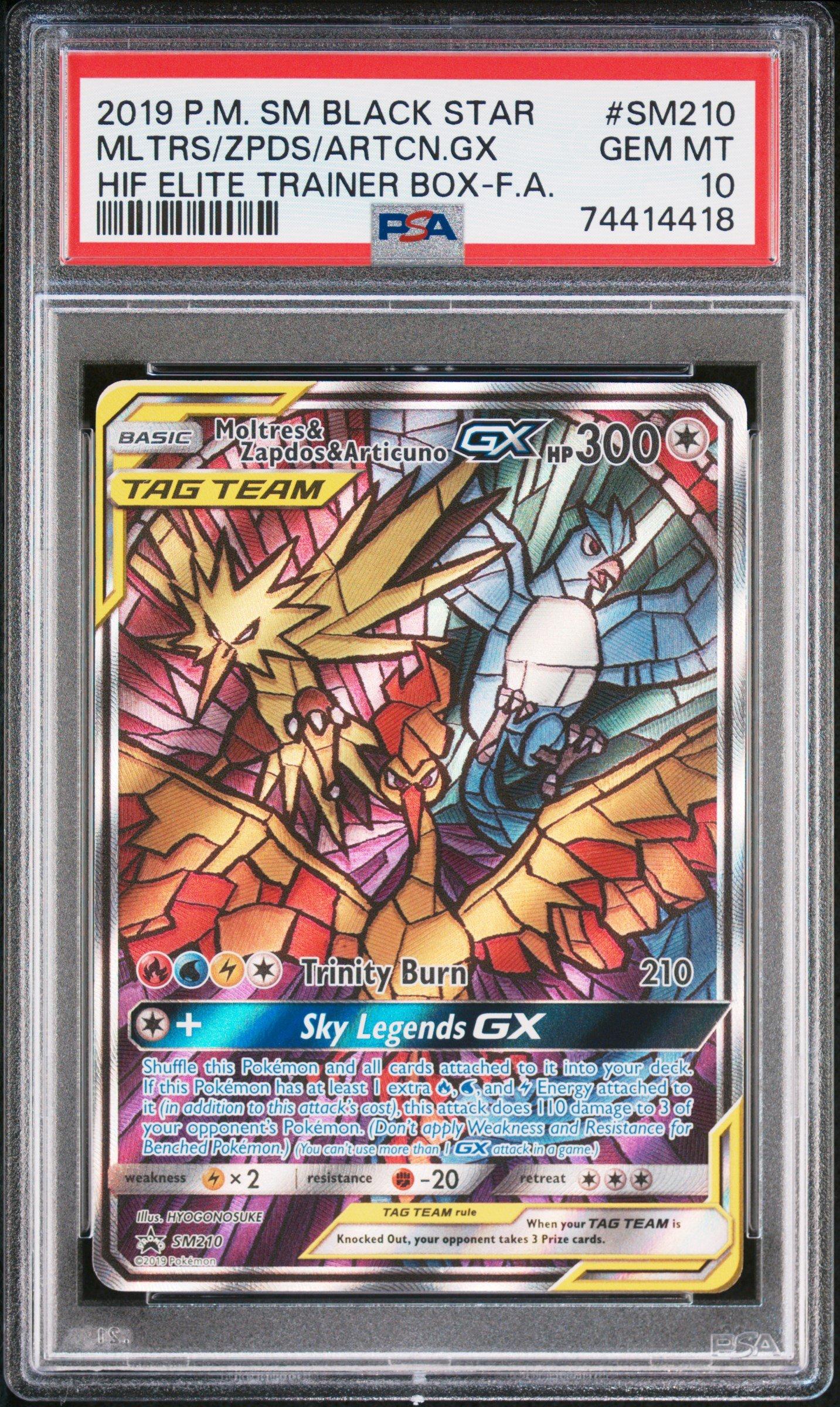 2019 Pokemon Sm Black Star Promo Sm210 Full Art/moltres & Zapdos