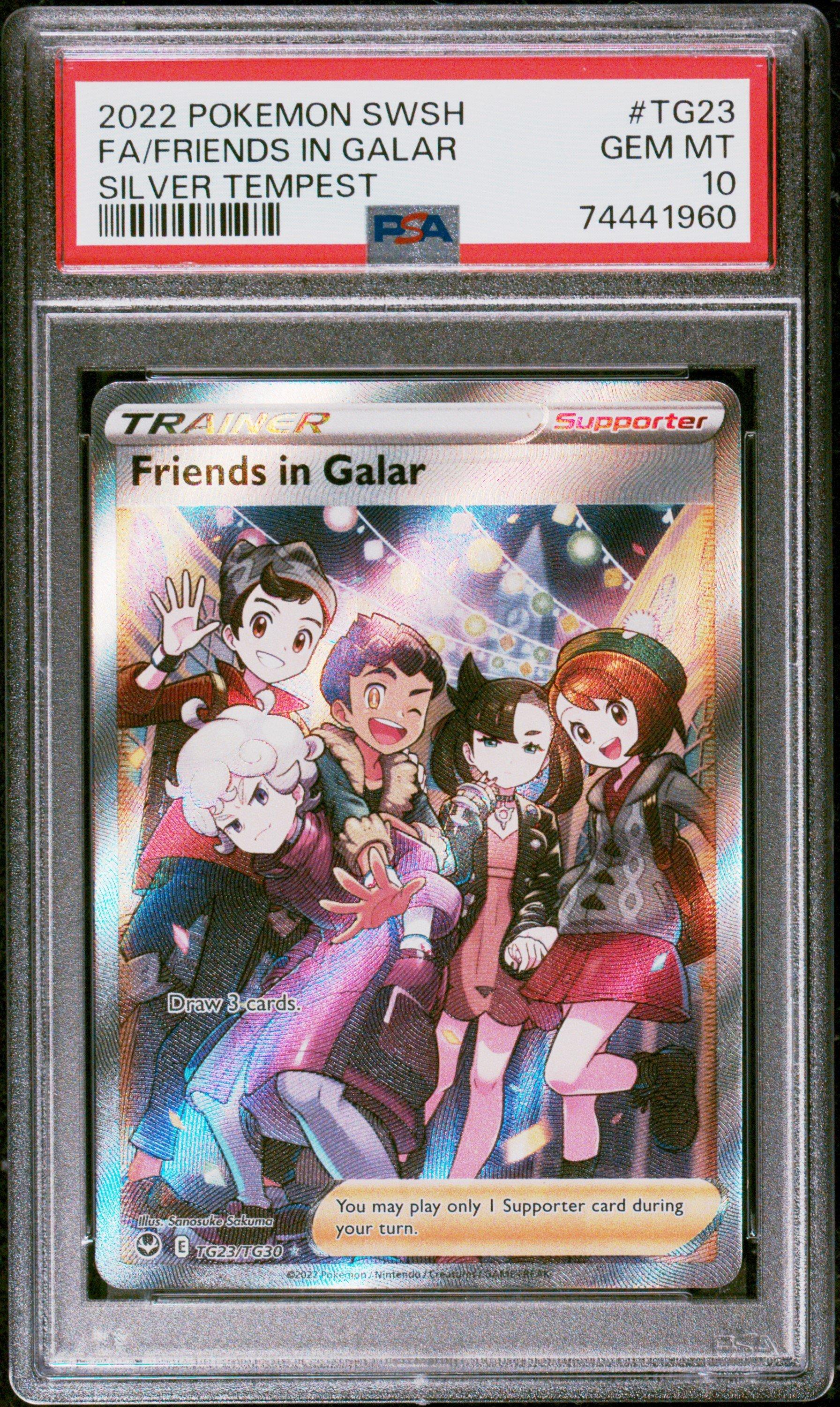 2022 Pokemon Sword & Shield Silver Tempest Tg23 Full Art/friends In Galar PSA 10