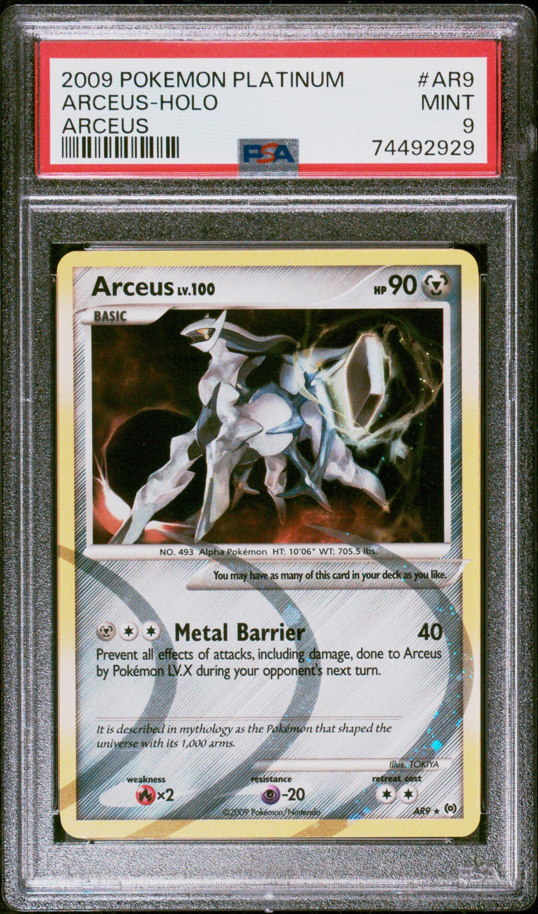 2009 Pokemon Platinum Arceus Ar9 Arceus-holo PSA 9 Graded Card