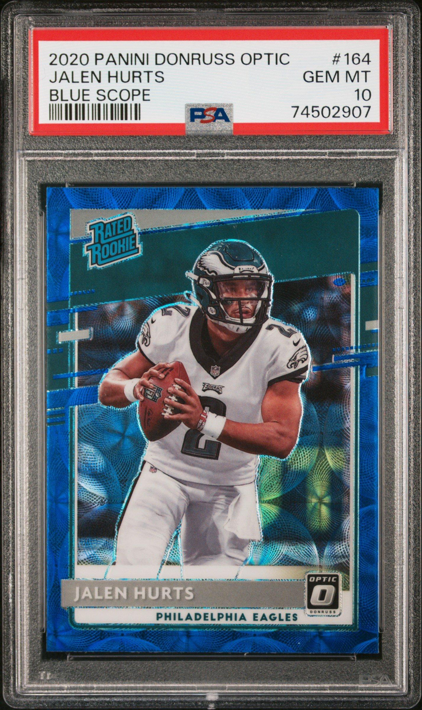 jalen hurts graded rookie card Amazon.com: Jalen Hurts 2020 Green Mosaic Rookie Card #222 PSA 10 (Cert  #5458690) Gem Mint, Jalen Hurts Card by Powers Sports Memorabilia :  Collectibles & Fine Art main image 1