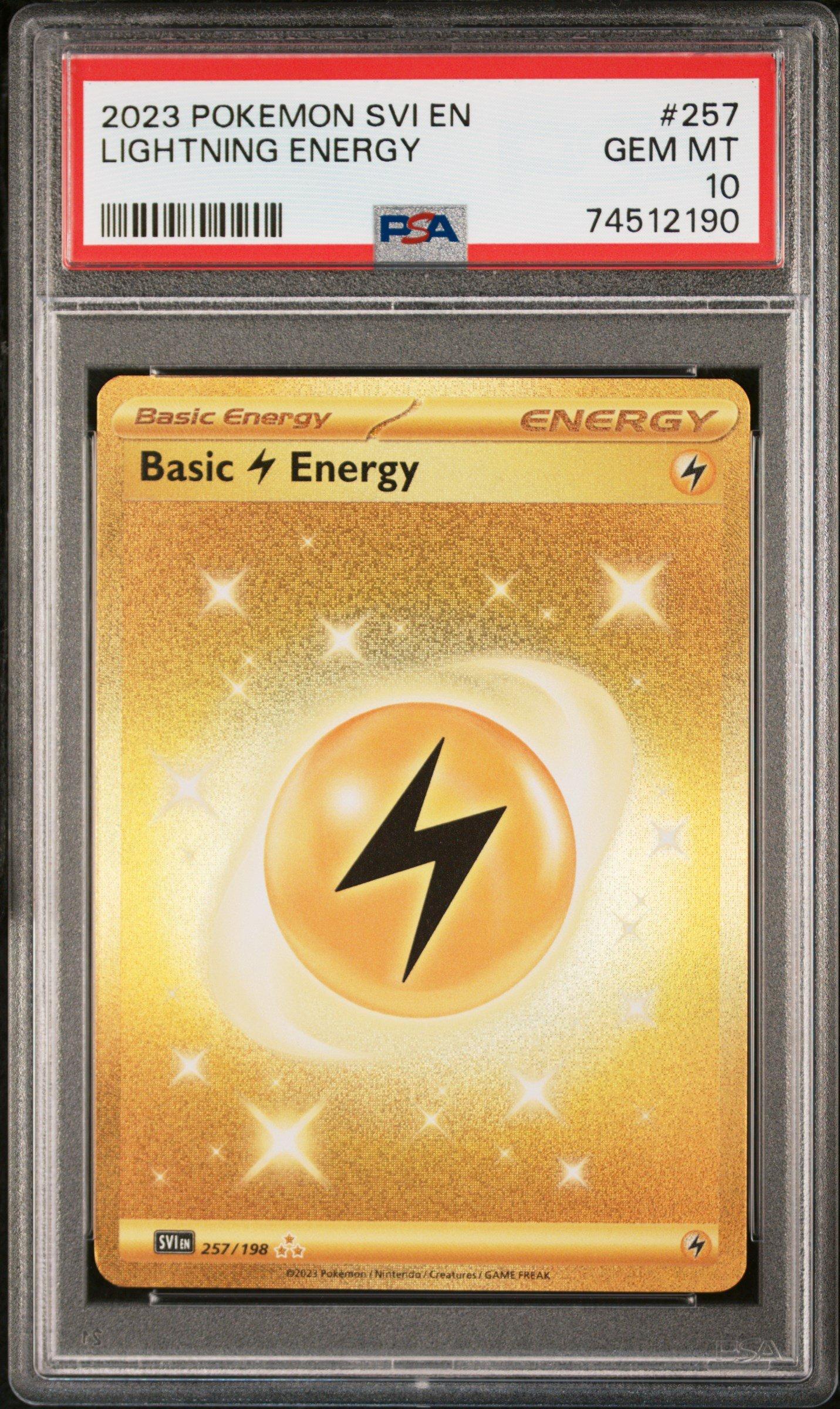 2023 Pokemon Svi En-scarlet & Violet 257 Basic Lightning Energy Hyper Rare PSA