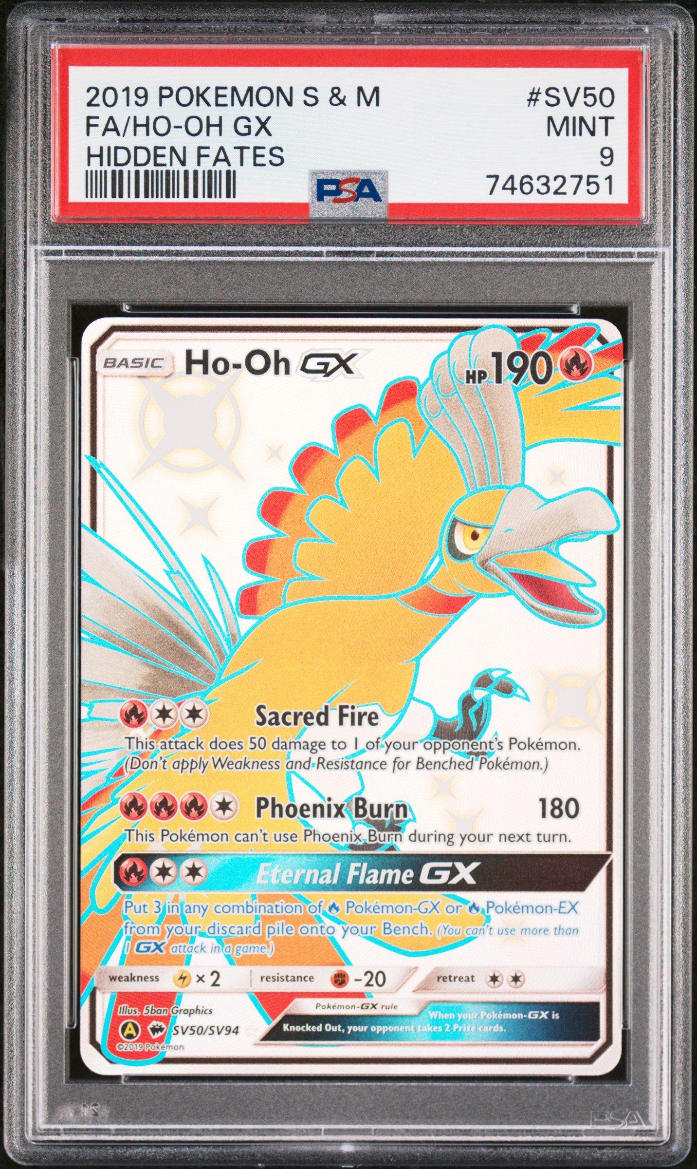 PSA9 ホウオウGX 2019 Pokemon Sun & Moon Hidden Fates Sv50 Full Art/ho-oh Gx PSA 9