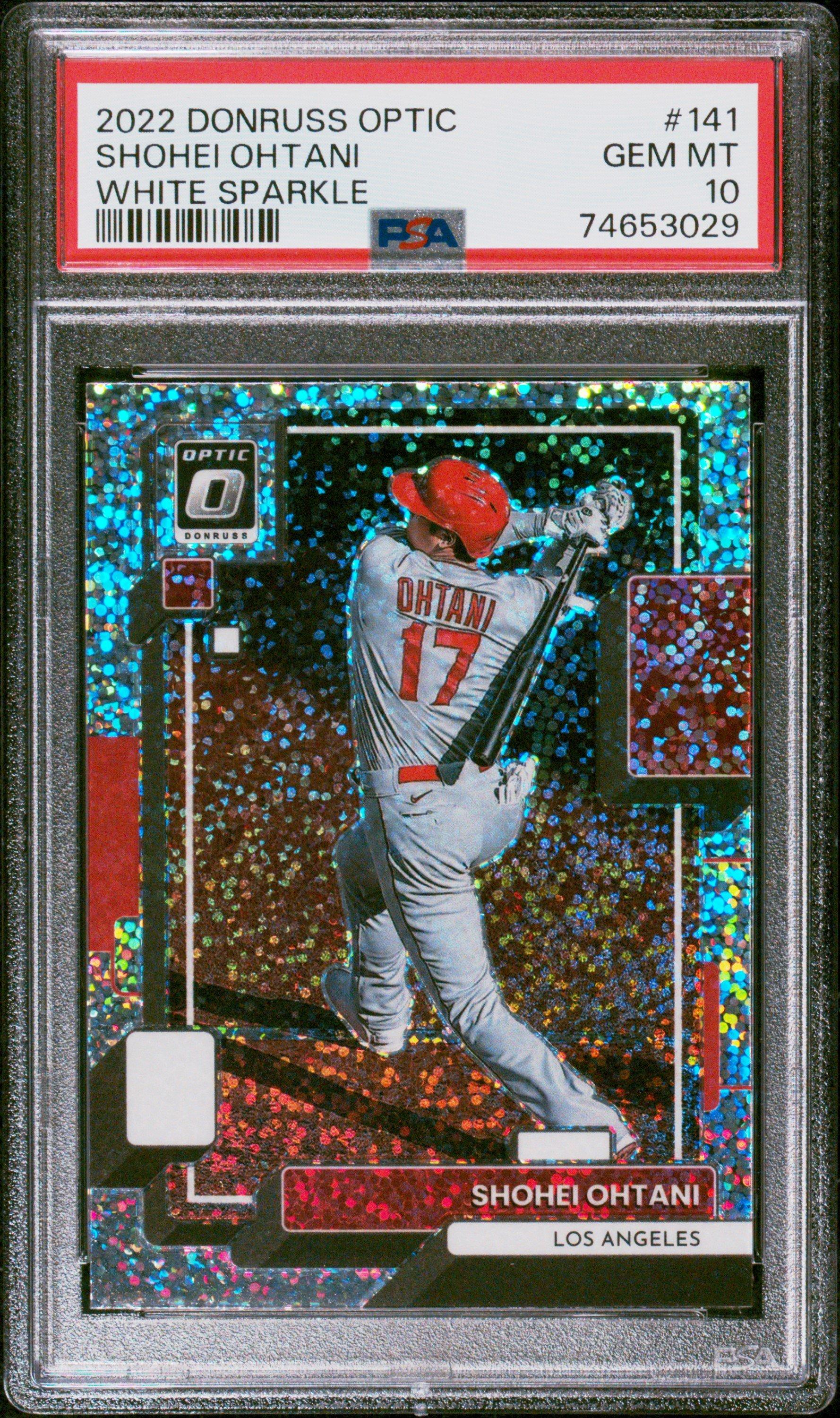 2022 Panini Donruss Optic 141 Shohei Ohtani White Sparkle PSA 10