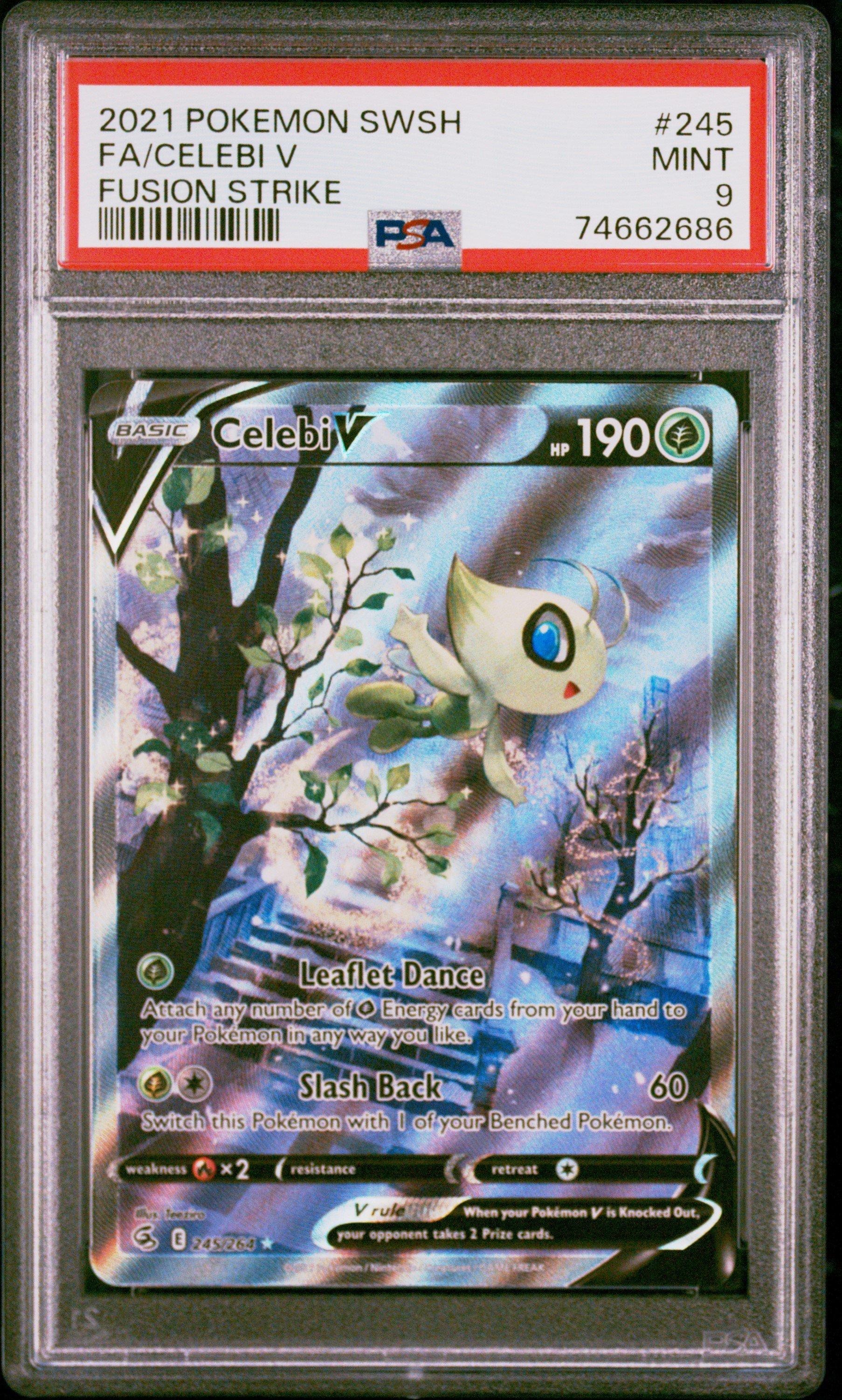 2021 Pokemon Sword & Shield Fusion Strike 245 Full Art/celebi V