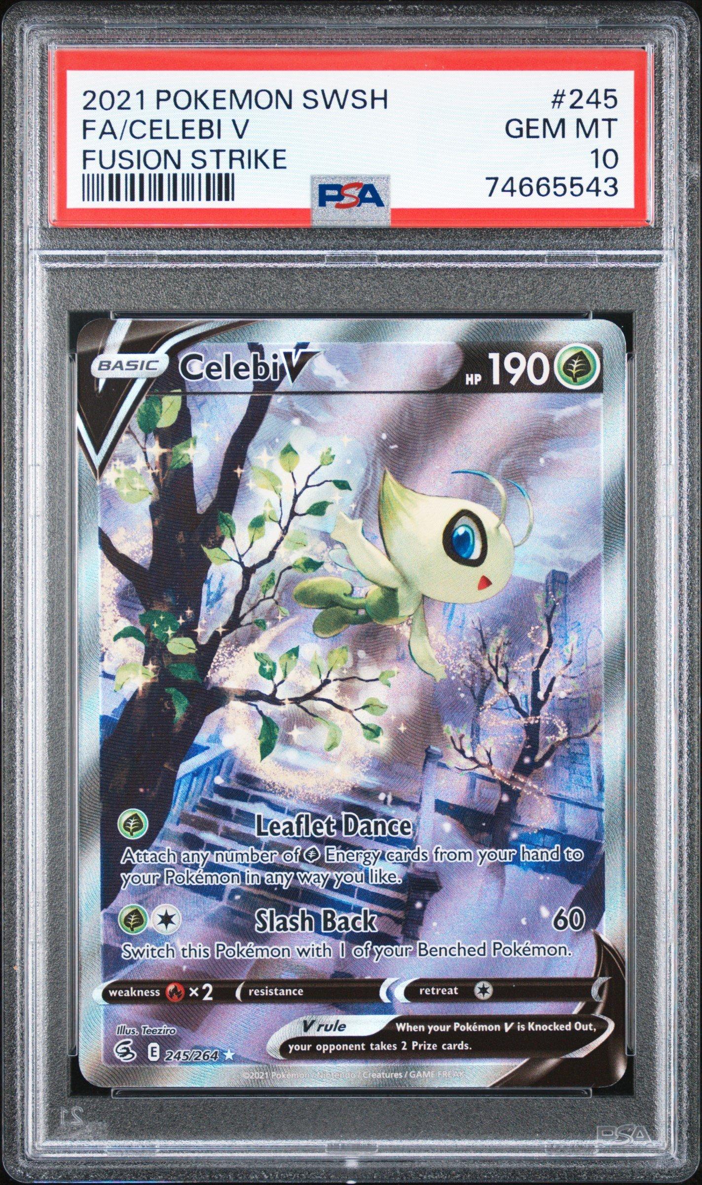 2021 Pokemon Sword & Shield Fusion Strike 245 Full Art/celebi V