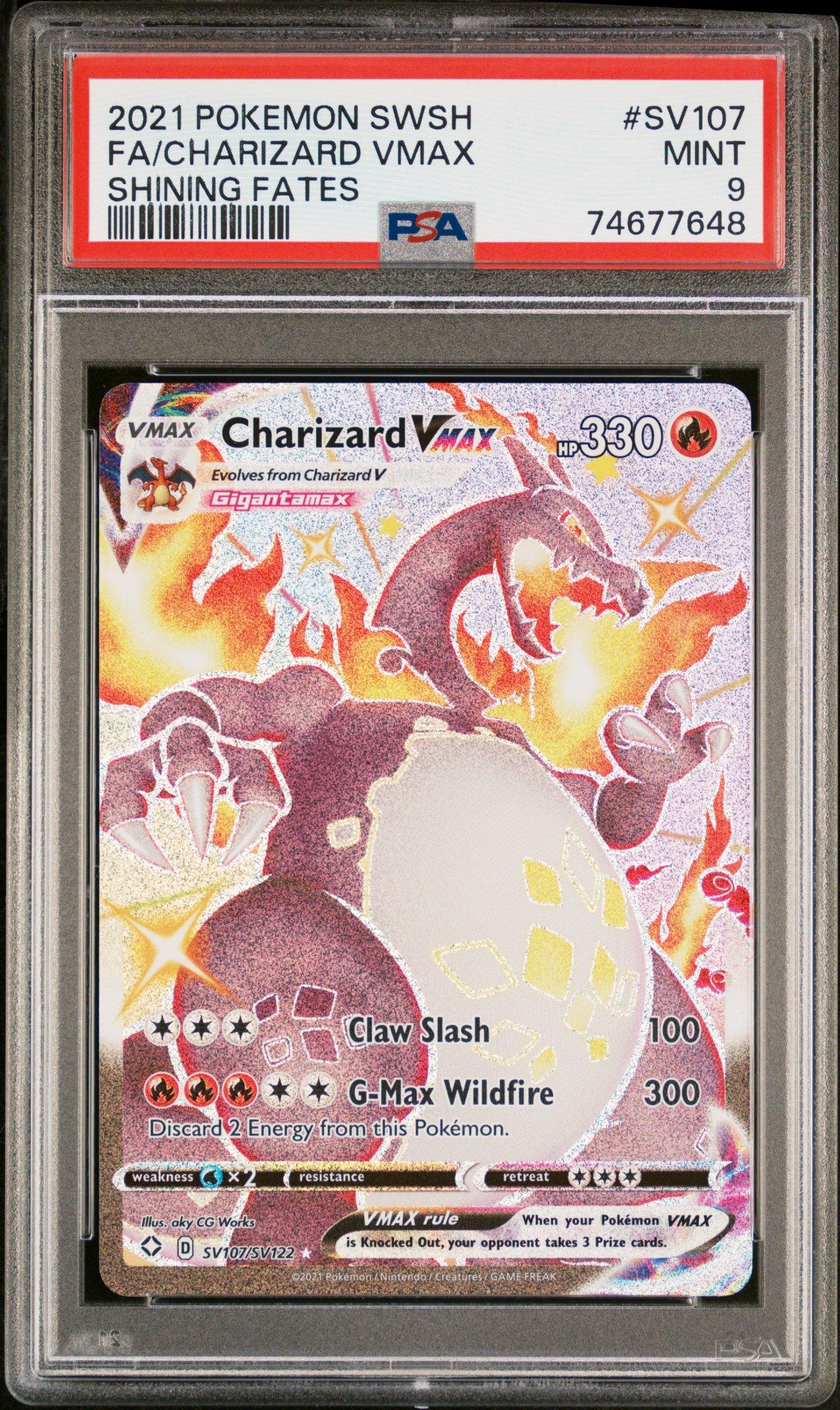 2021 Pokemon Sword & Shield Shining Fates Sv107 Full Art/charizard