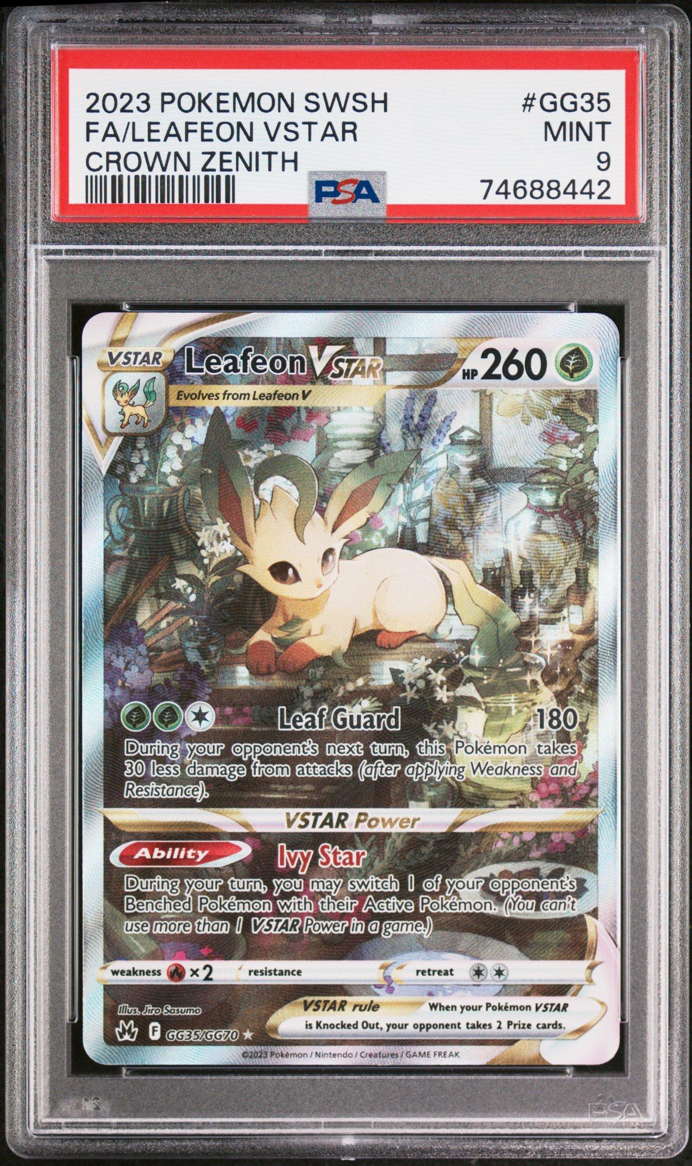 2023 Pokemon Sword And Shield Crown Zenith Gg35 Full Art/leafeon Vstar ...