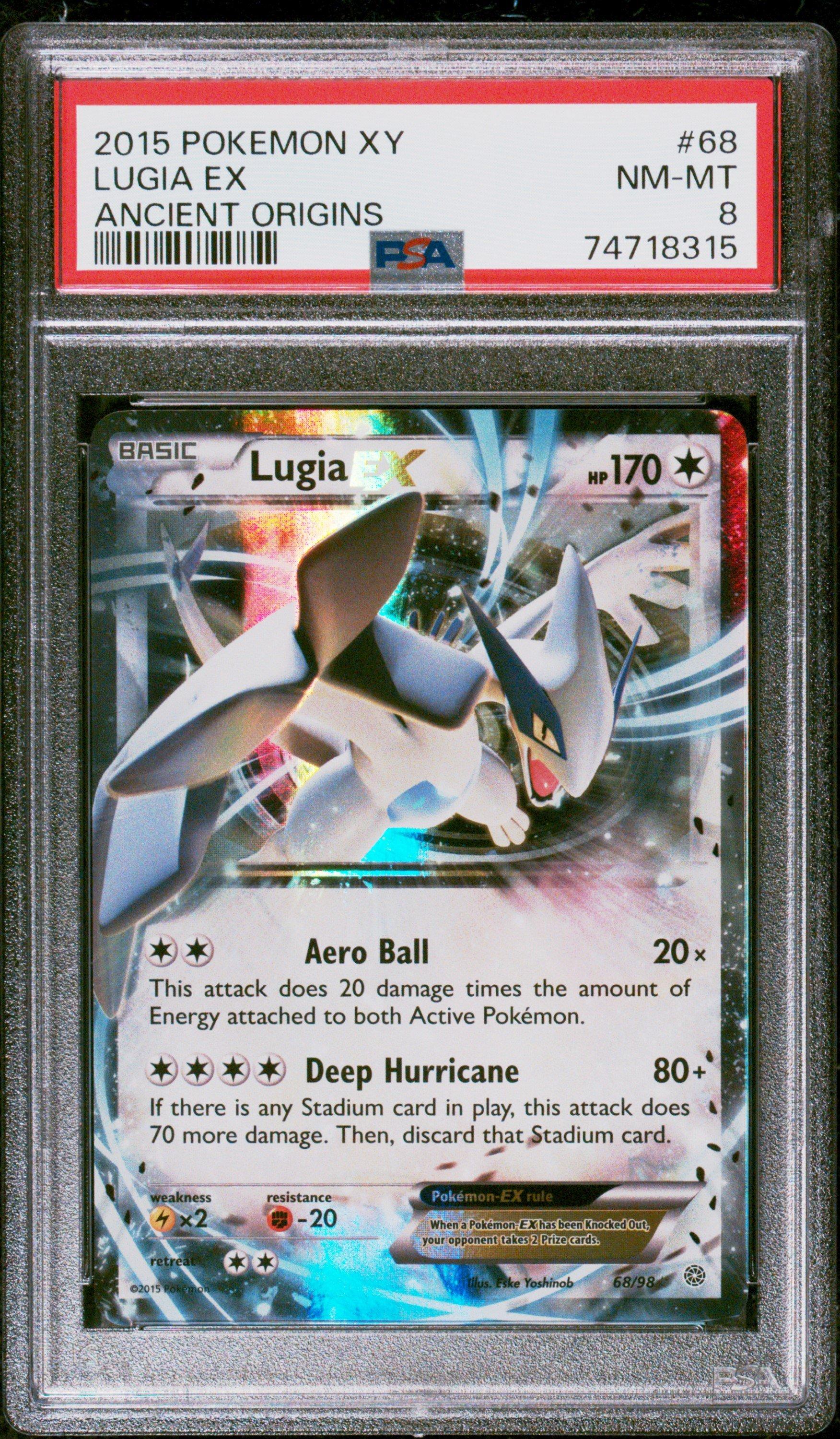 2015 Pokemon Xy Ancient Origins 68 Lugia Ex PSA 8