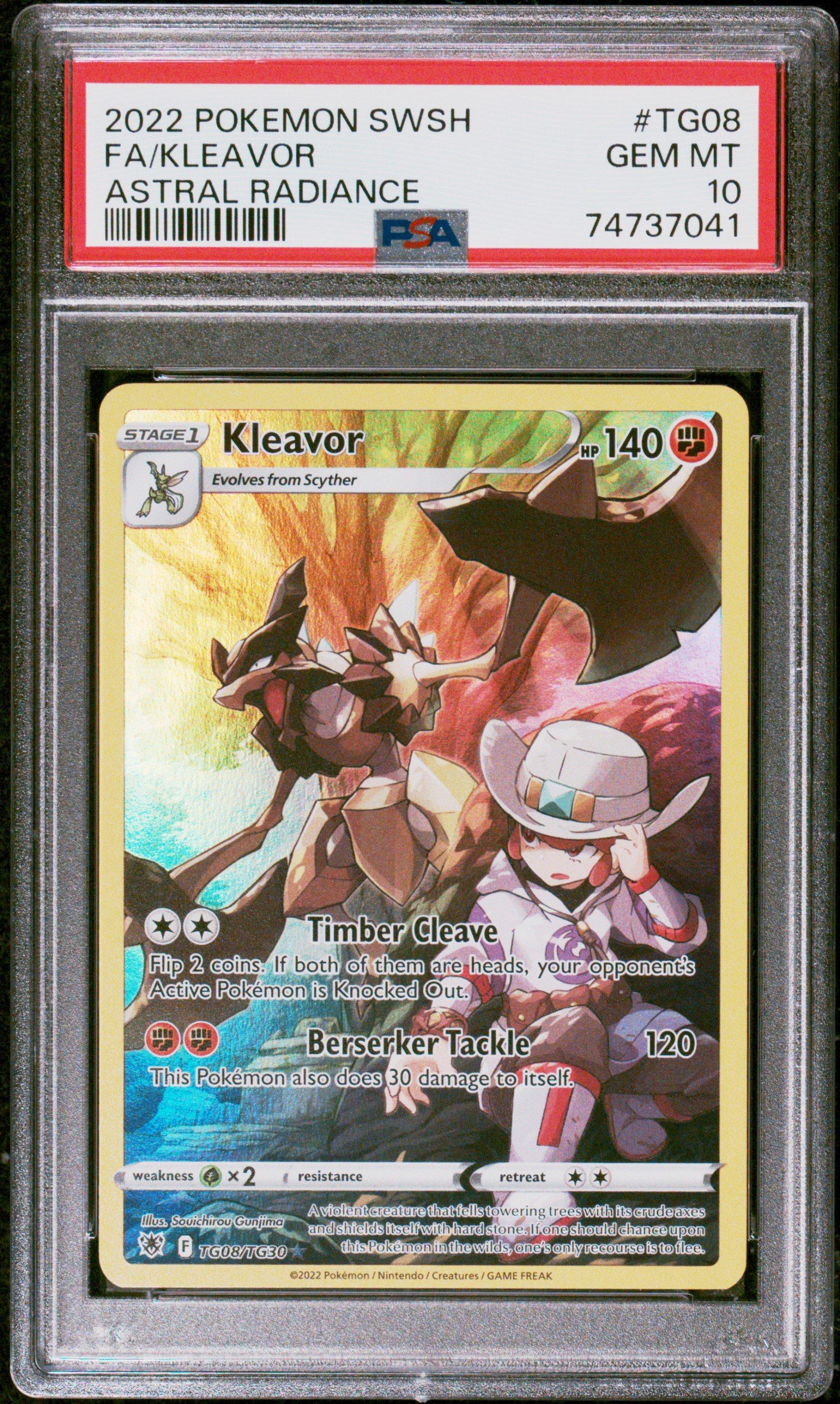 2022 Pokemon Sword & Shield Astral Radiance Tg08 Full Art/kleavor