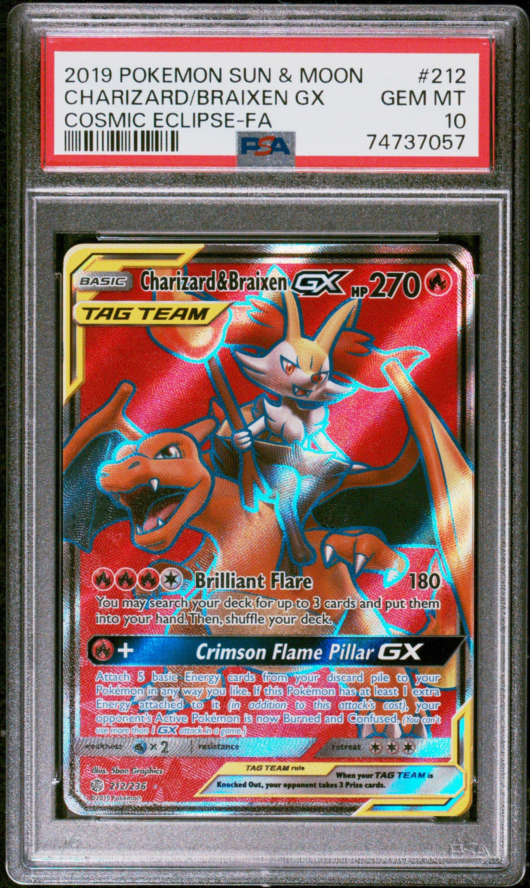 2019 Pokemon Sun & Moon Cosmic Eclipse 212 Full Art/charizard