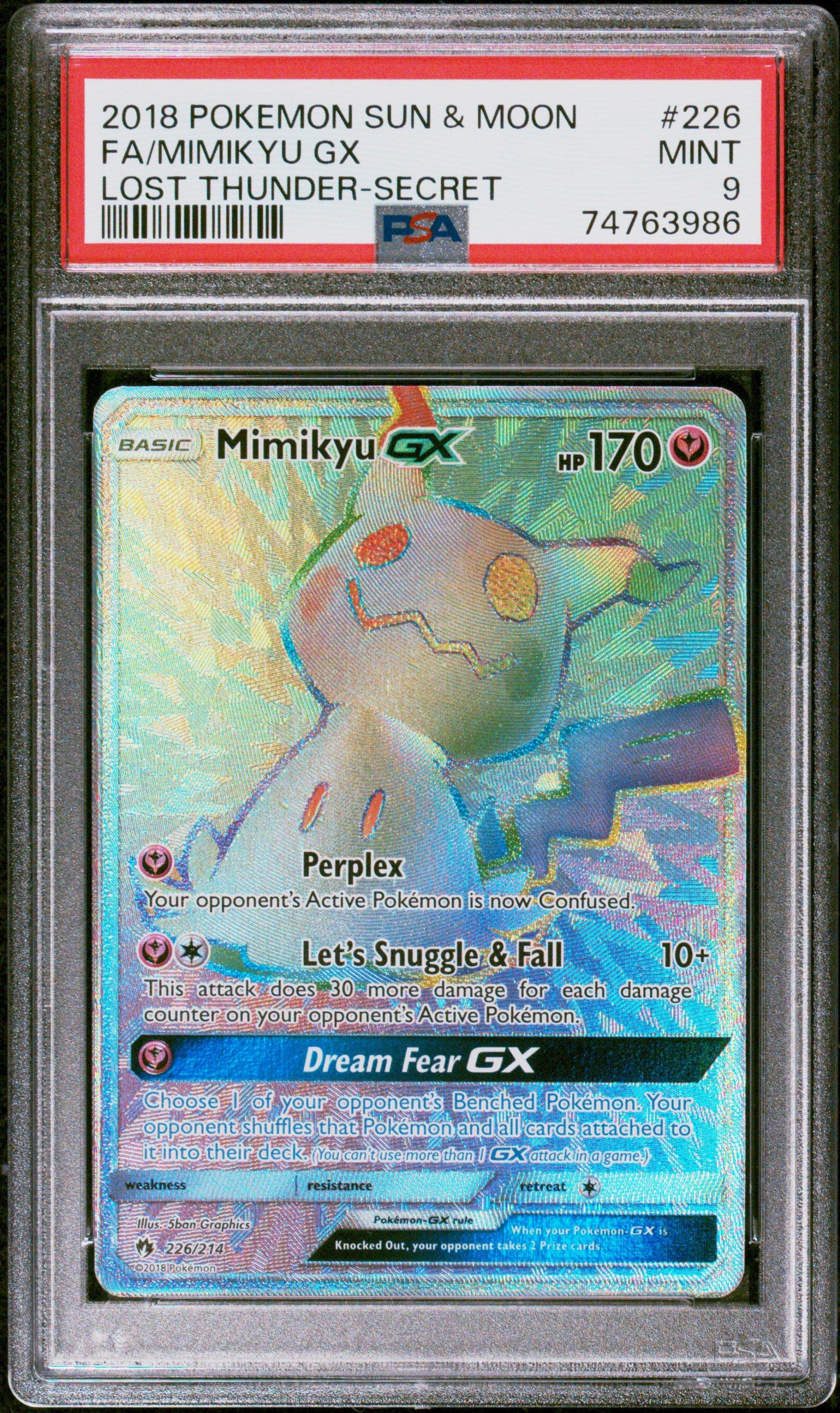 Pokemon rainbow tyranitar gx - PSA 9 - lost shops thunder