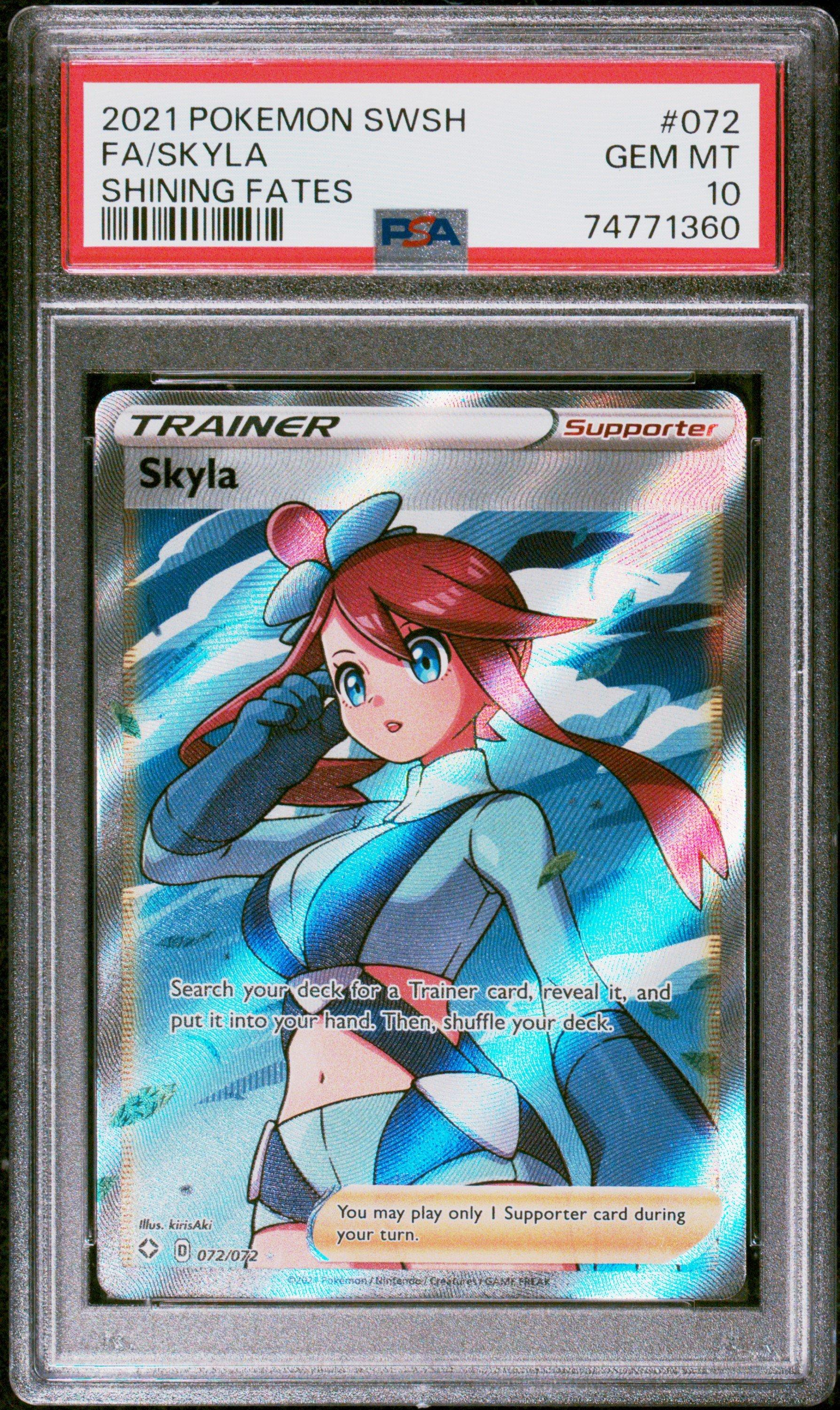2021 Pokemon Sword & Shield Shining Fates 072 Full Art/skyla PSA