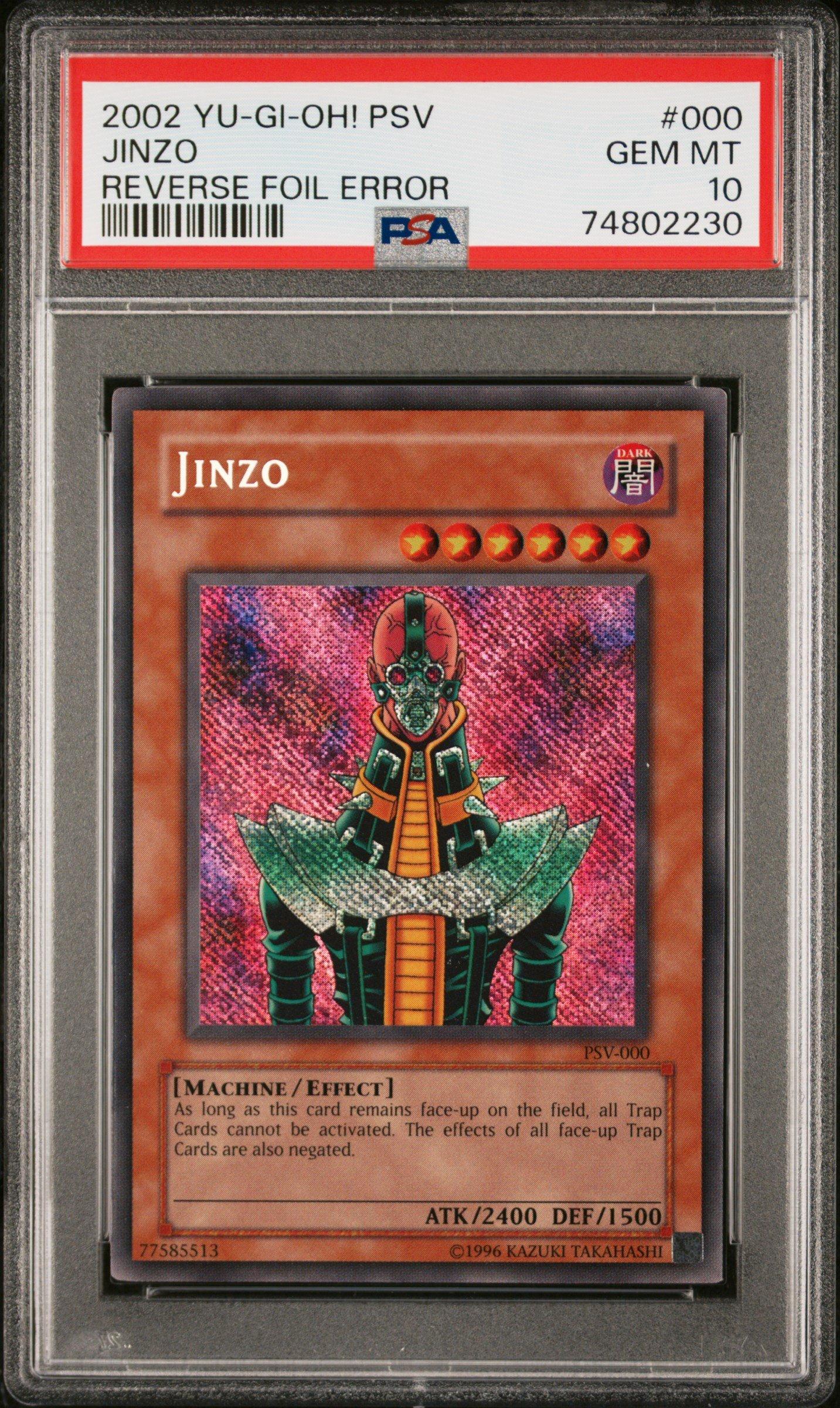 2002 Yu-gi-oh! Psv-pharaoh's Servant 000 Jinzo Reverse Foil Error PSA 10 |  GameStop