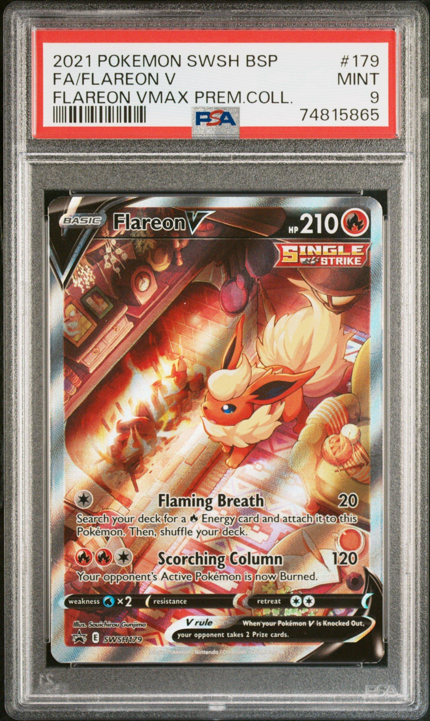 2021 Pokemon Swsh Black Star Promo 179 Full Art/flareon V Flareon Vmax ...