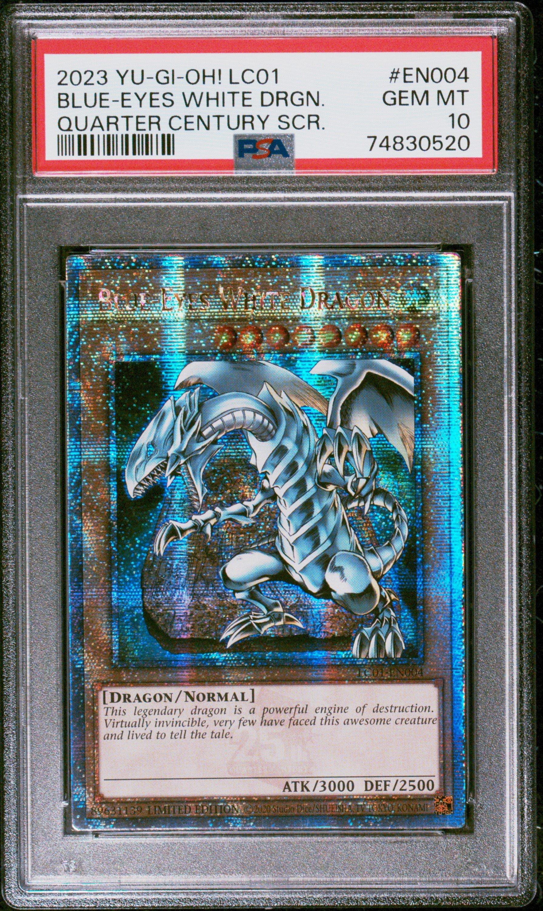 2023 Yu-gi-oh! Lc01-legendary Collection: 25th Anniversary Edition En004 Blue-eyes White Dragon Quarter Century Secret Rare PSA