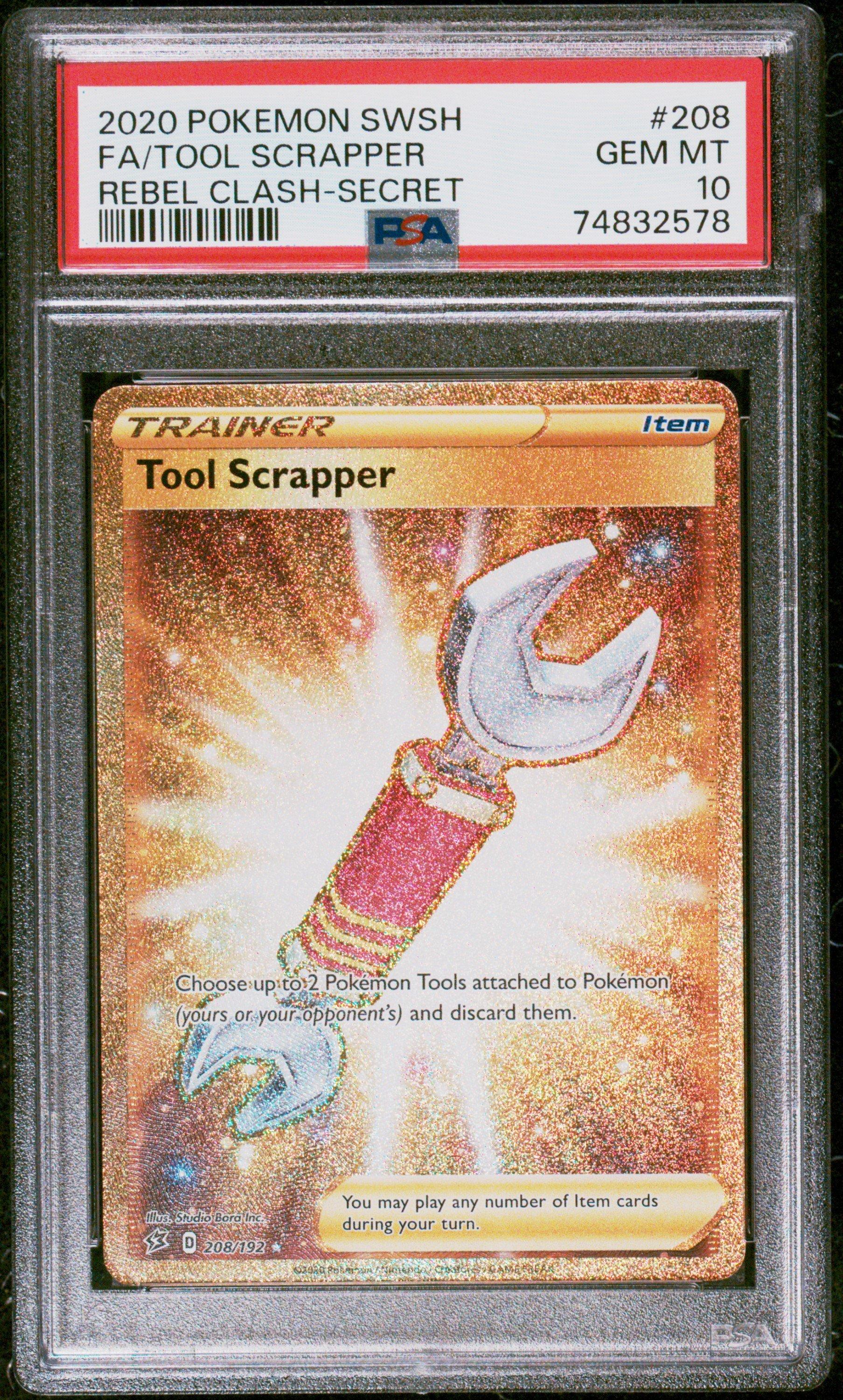 2020 Pokemon Sword & Shield Rebel Clash 208 Full Art/tool Scrapper Secret  PSA 10 Graded Card | GameStop