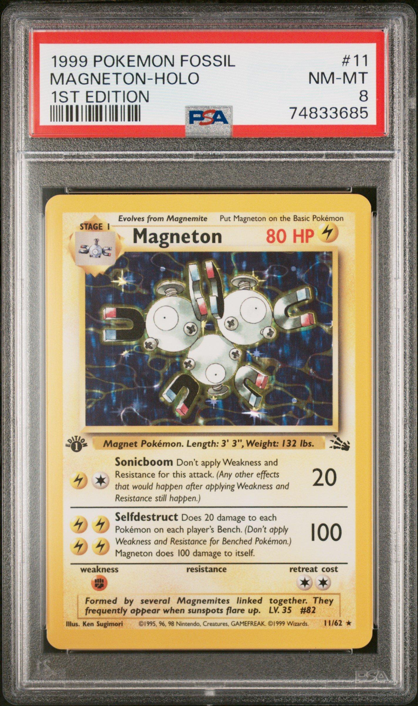 Pokemon Fossil Magneton Holo St Edition Psa Gamestop