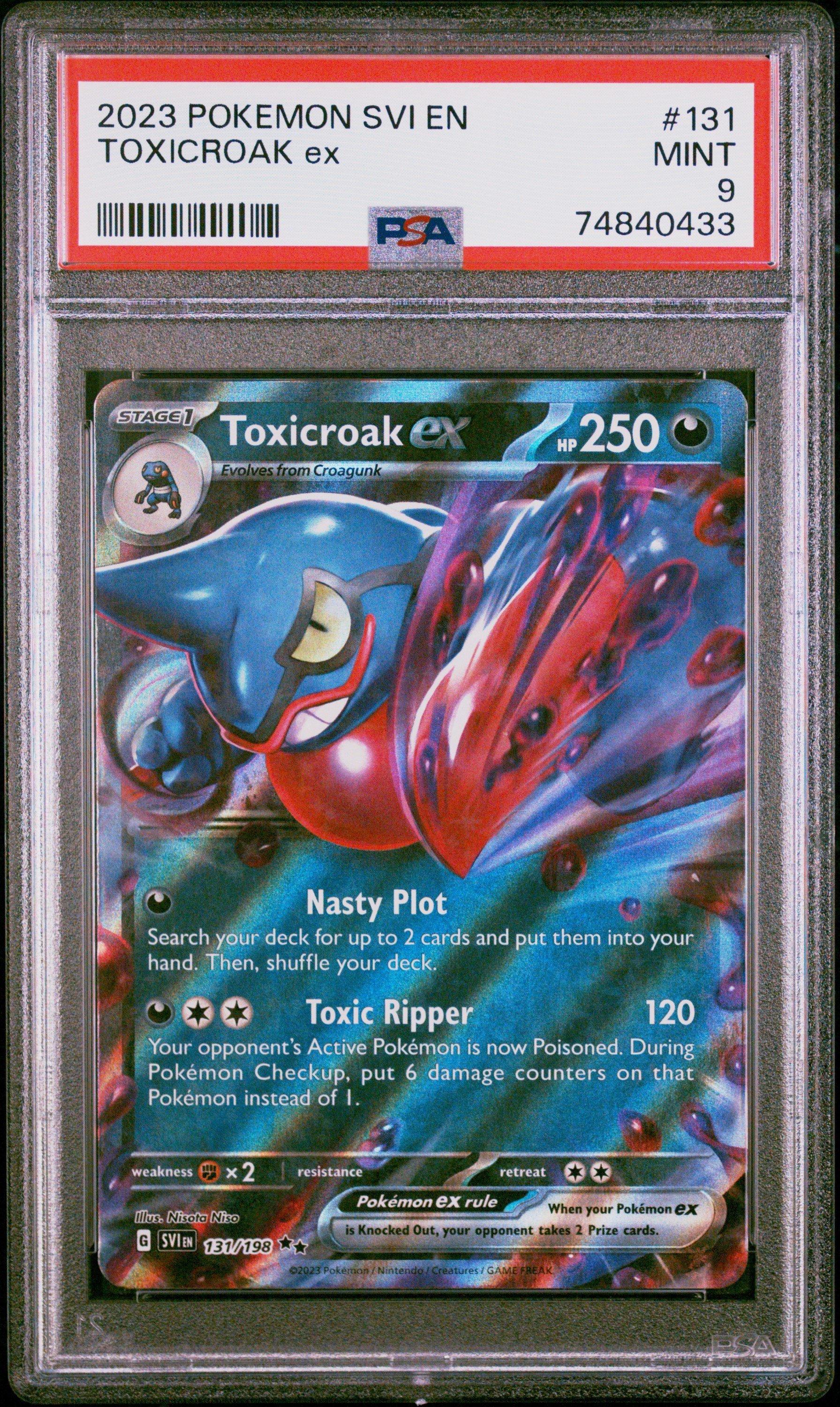 2023 Pokemon Svi En-scarlet & Violet 131 Toxicroak Ex PSA