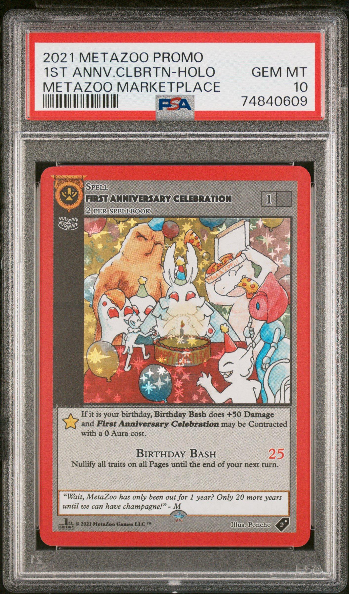 その他 First Anniversary celebration psa10 2021 Metazoo Promo First Anniversary Celebration-holo Metazoo