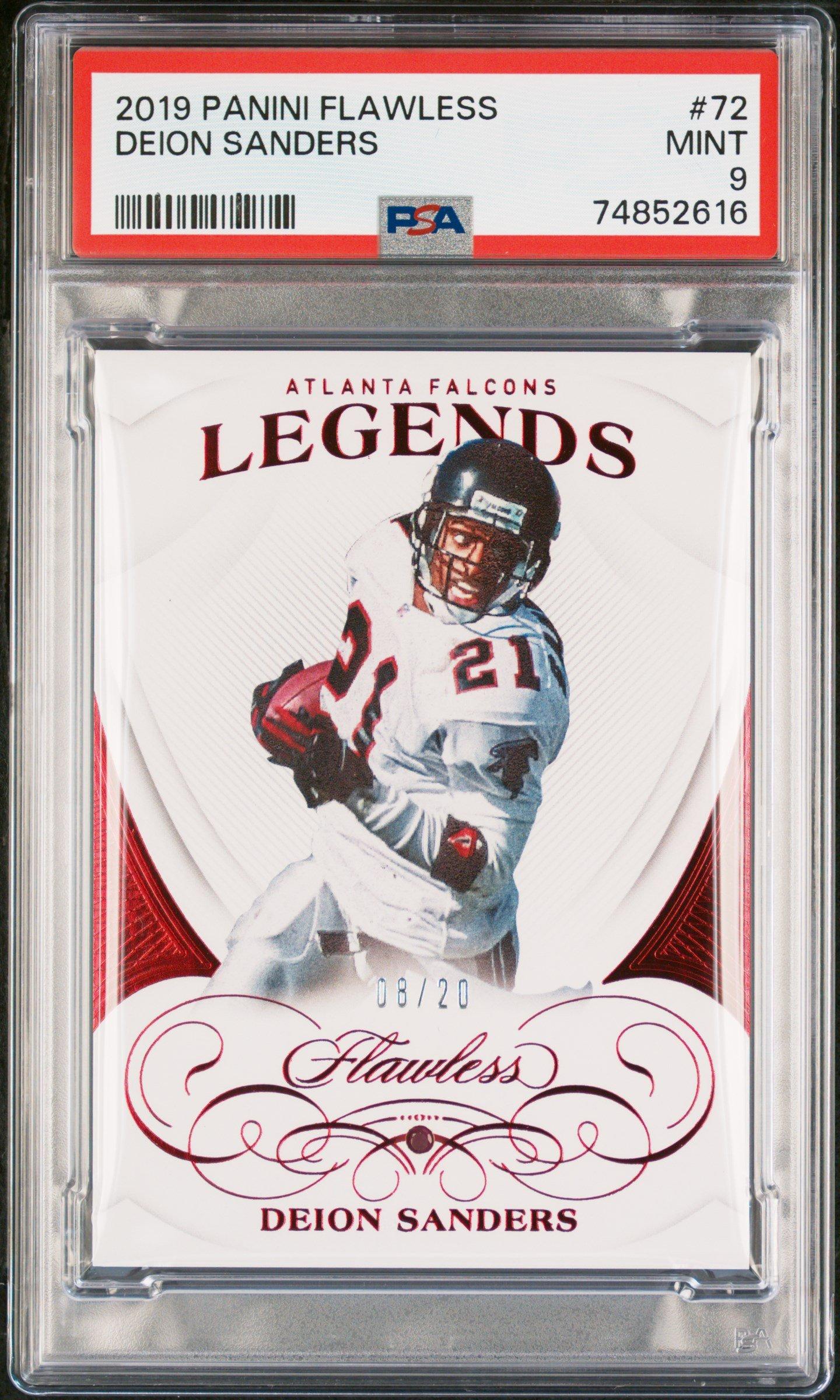 2019 Panini Flawless 72 Deion Sanders PSA 9