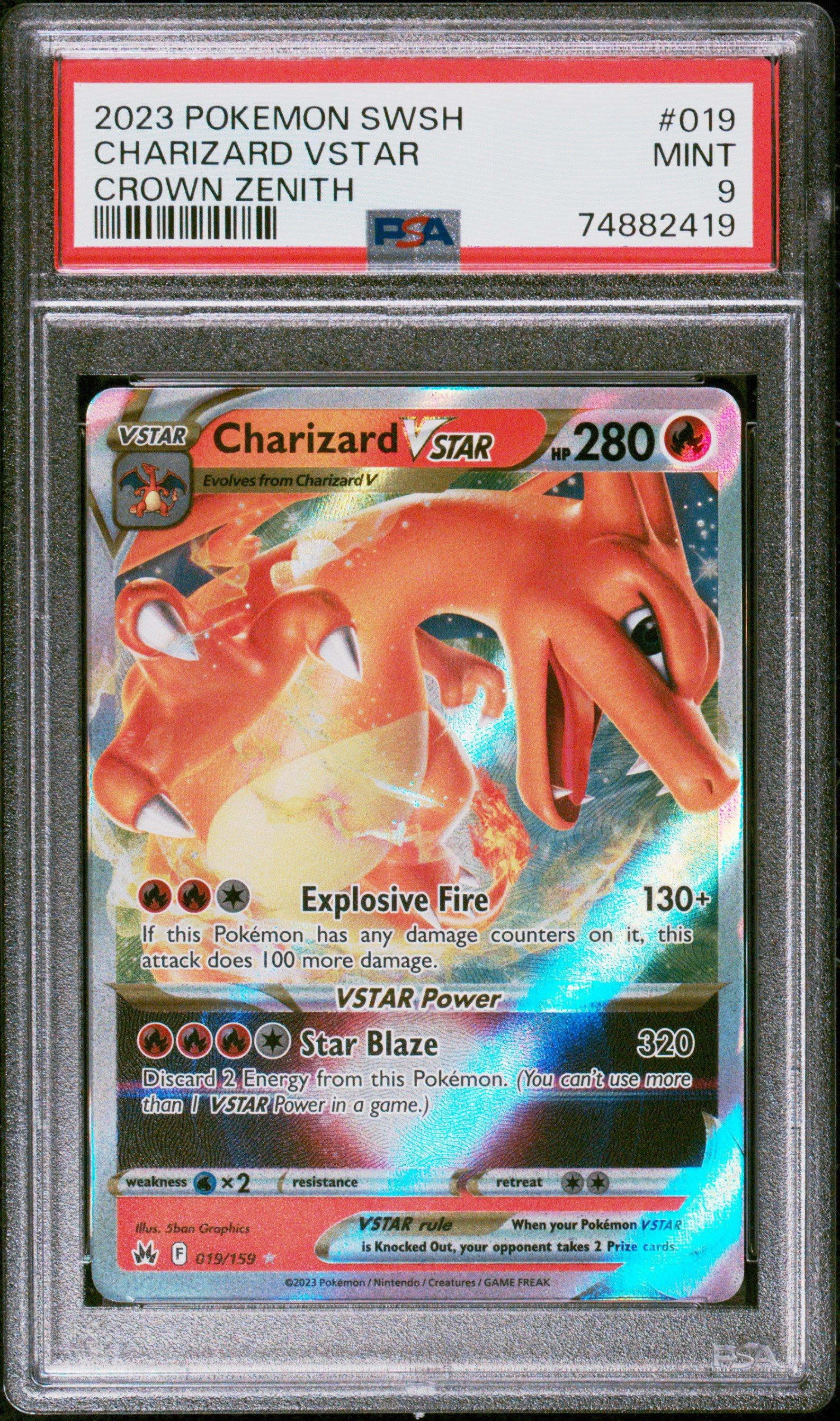 2023 Pokemon Sword And Shield Crown Zenith 019 Charizard Vstar PSA