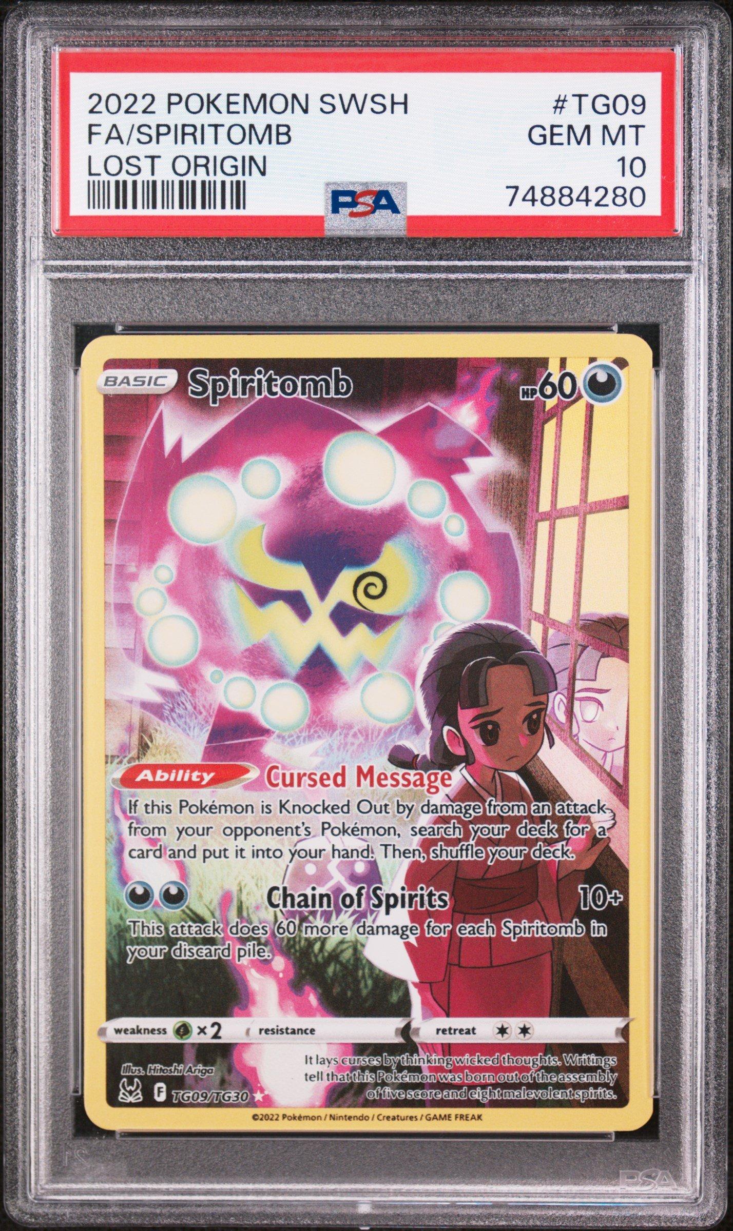 2022 Pokemon Sword & Shield Lost Origin Tg09 Full Art/spiritomb