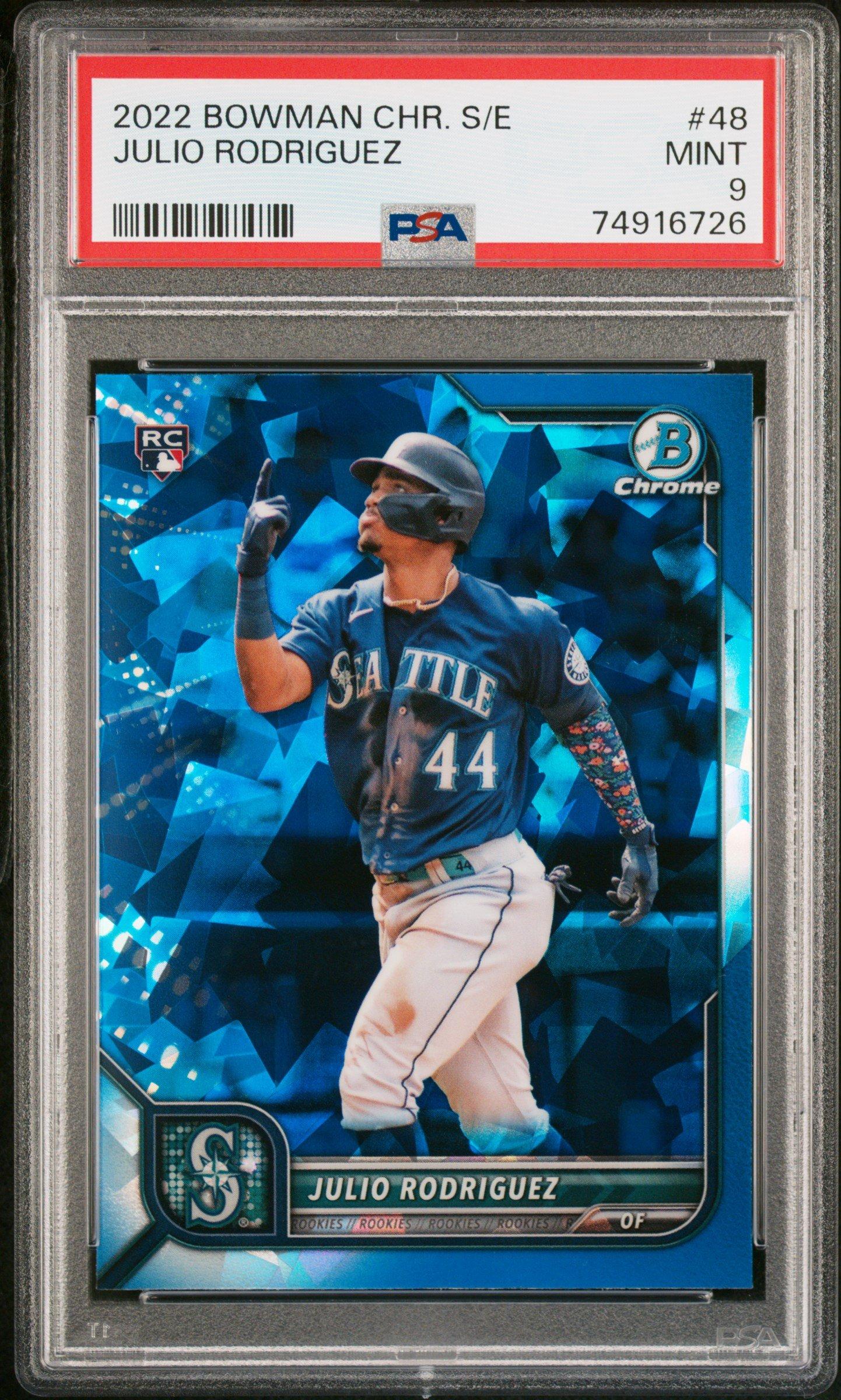 2022 Bowman Chrome Sapphire Edition 48 Julio Rodriguez PSA 9