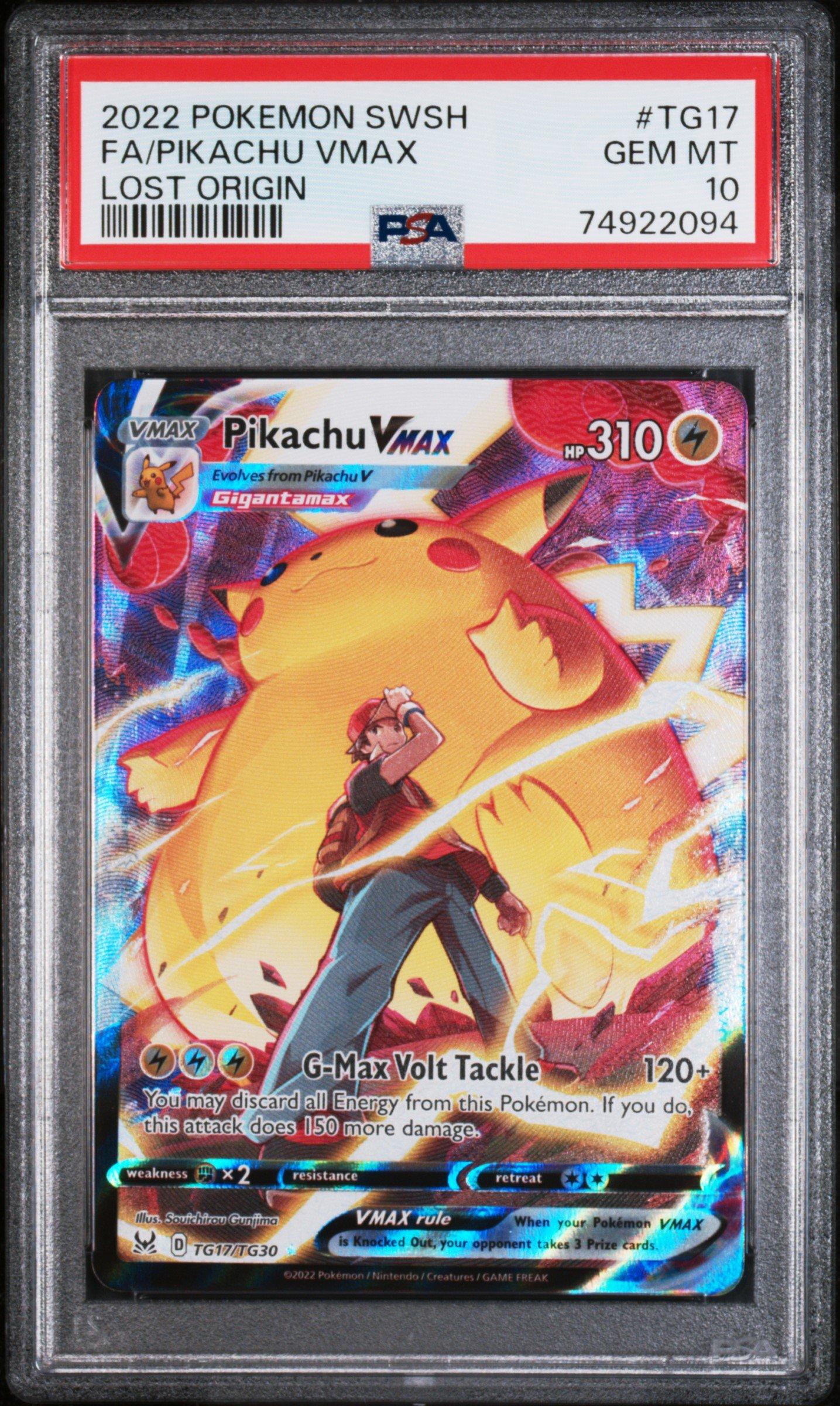 2022 Pokemon Sword & Shield Lost Origin Tg17 Full Art/pikachu Vmax