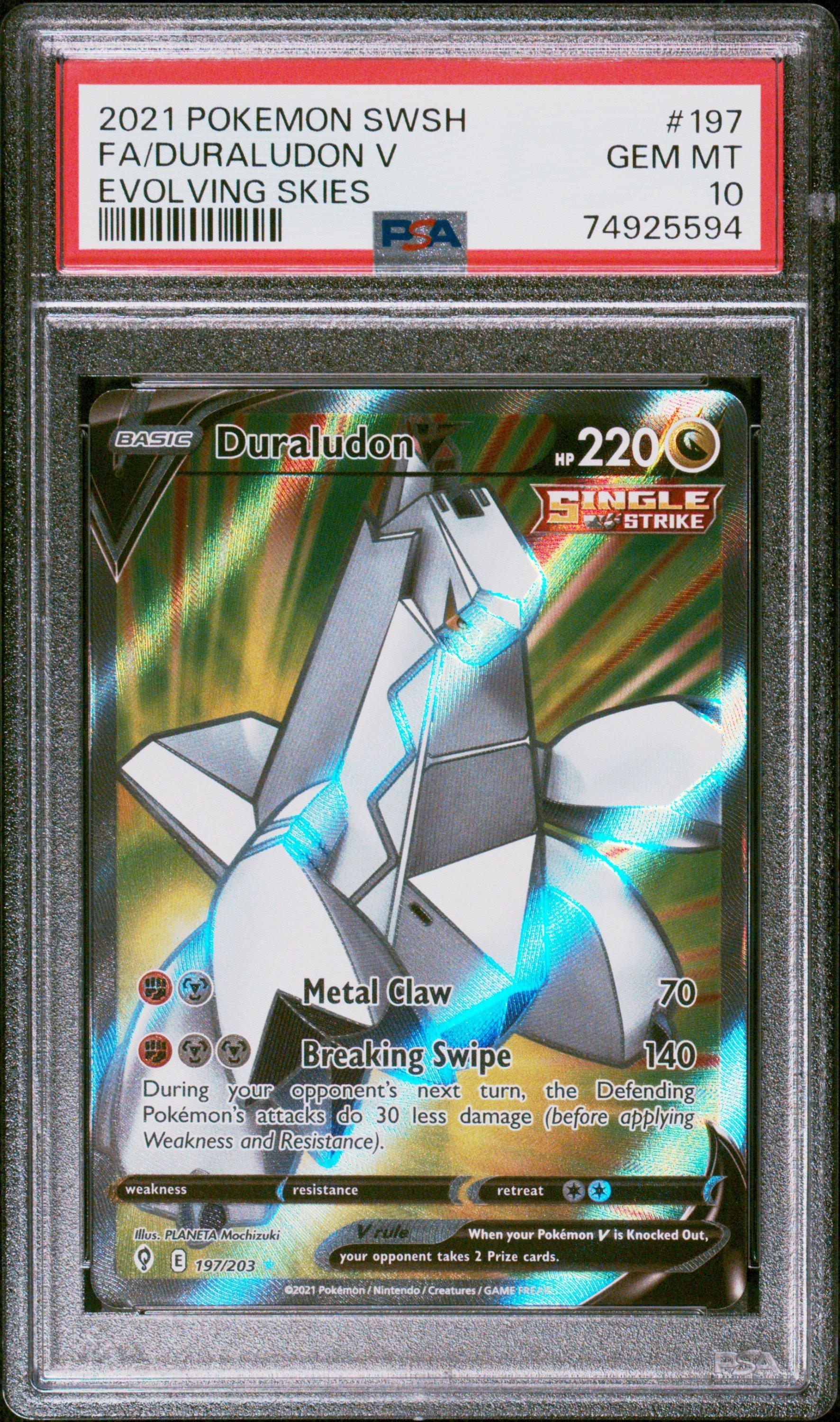2021 Pokemon Sword & Shield Evolving Skies 197 Full Art/duraludon V PSA 10  Graded Card | GameStop