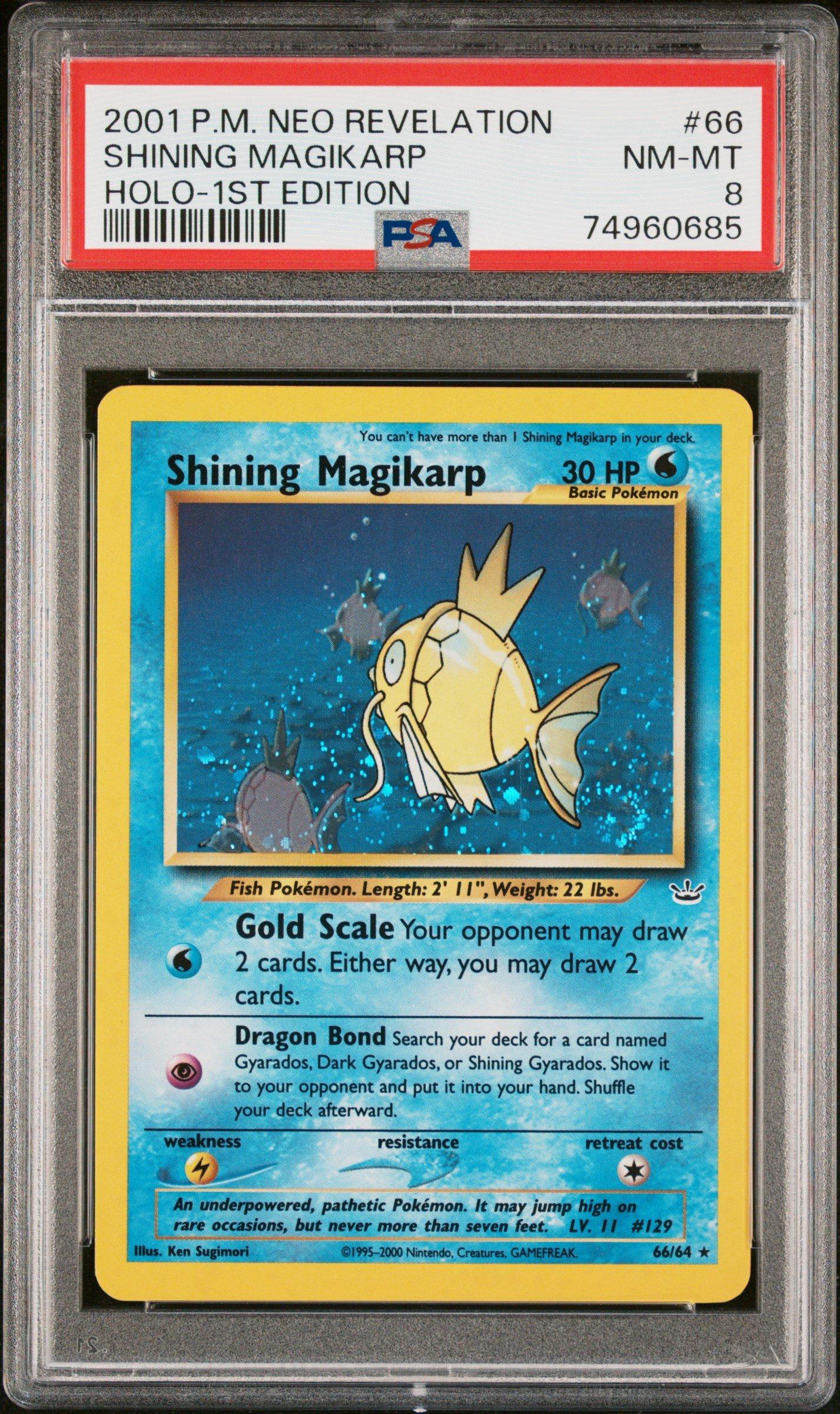 2001 Pokemon Neo Revelation 1st Edition 66 Shining Magikarp-holo