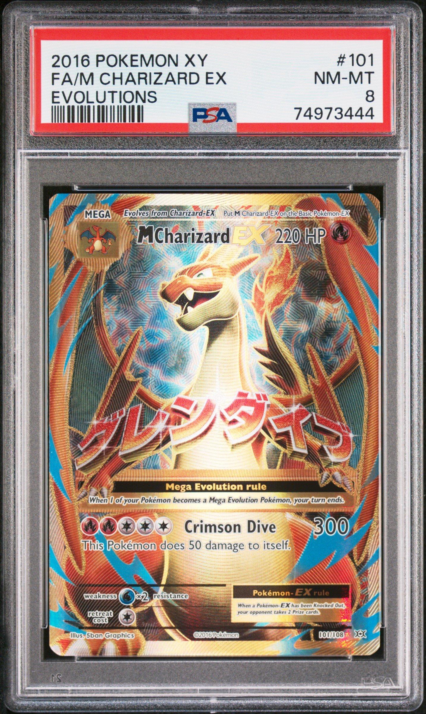 2016 Pokemon Xy Evolutions 101 Full Art/m Charizard Ex PSA 8