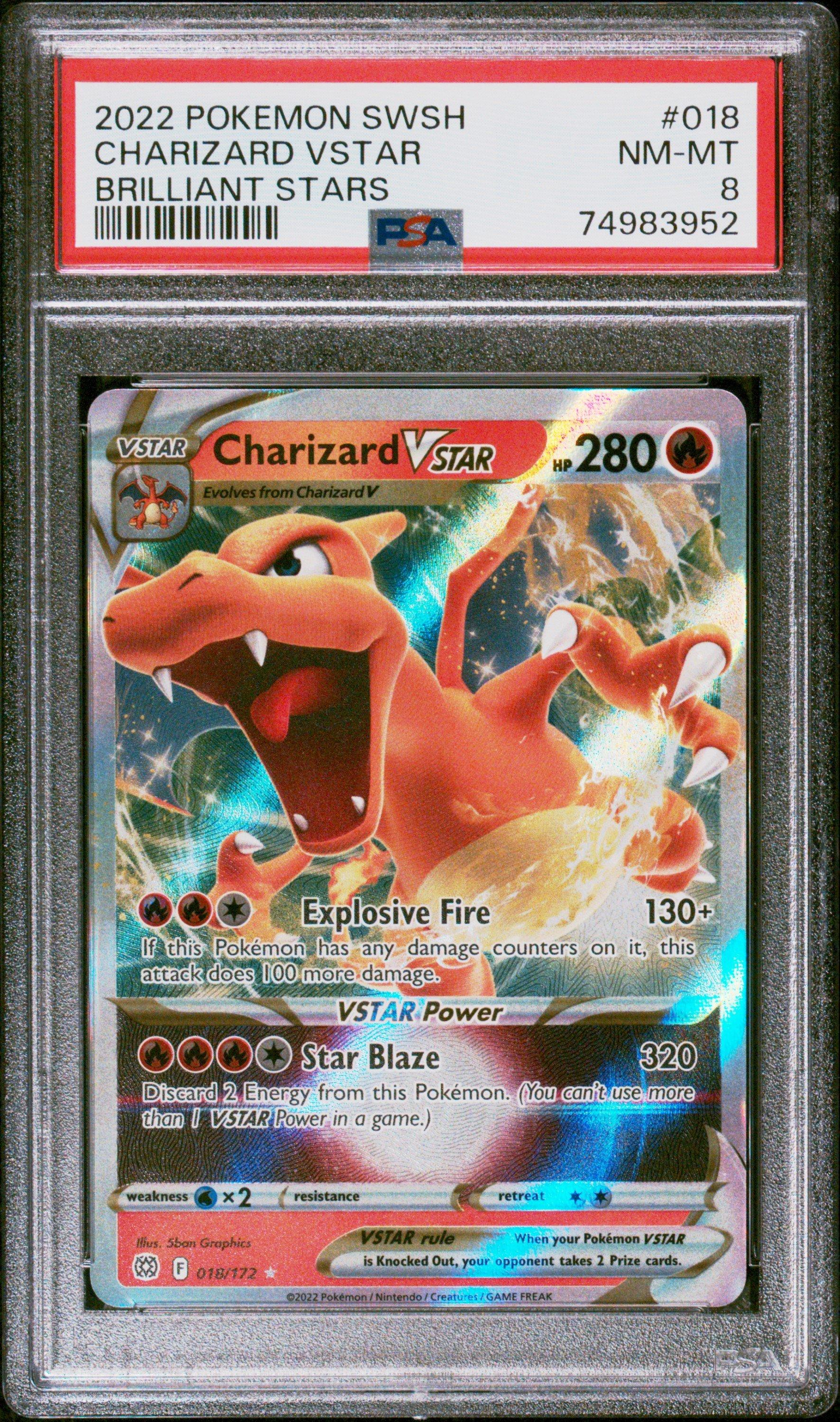2022 Pokemon Sword & Shield Brilliant Stars 018 Charizard Vstar