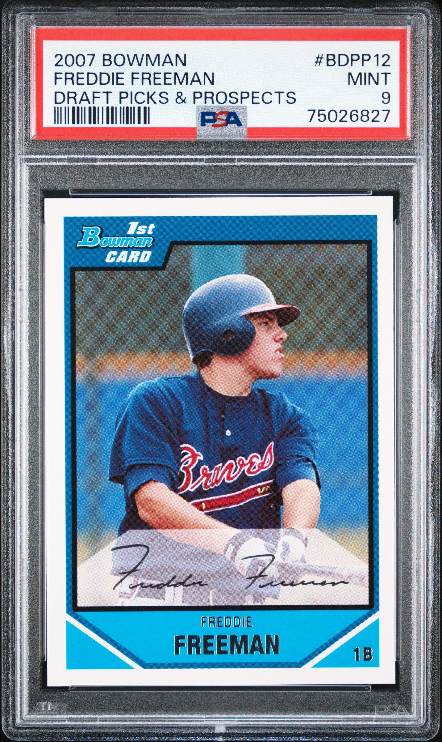 2007 Bowman Draft Picks & Prospects Bdpp12 Freddie Freeman PSA 9