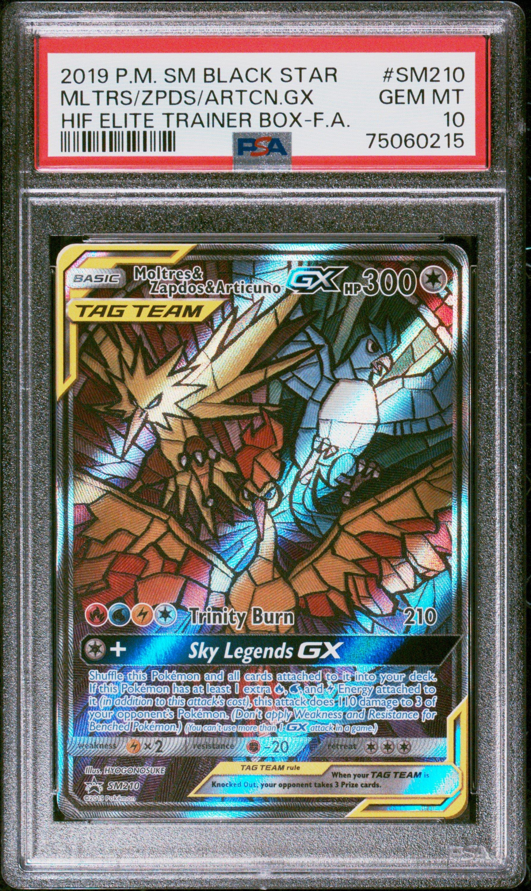 2019 Pokemon Sm Black Star Promo Sm210 Full Art/moltres & Zapdos