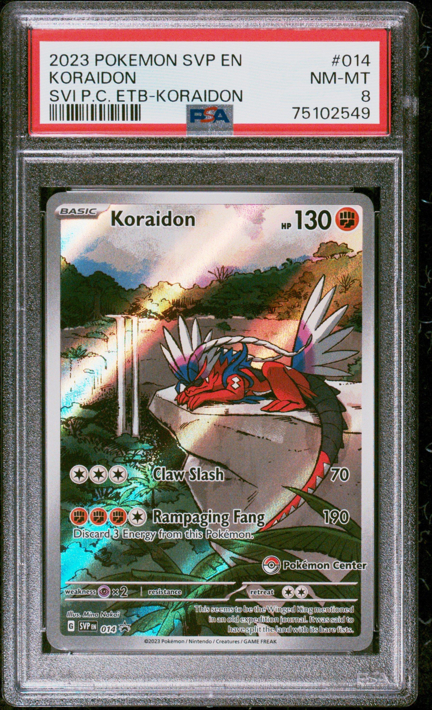 2023 Pokemon Svp En-sv Black Star Promo 014 Koraidon Scarlet & Violet Pokemon Center Elite Trainer Box-koraidon PSA