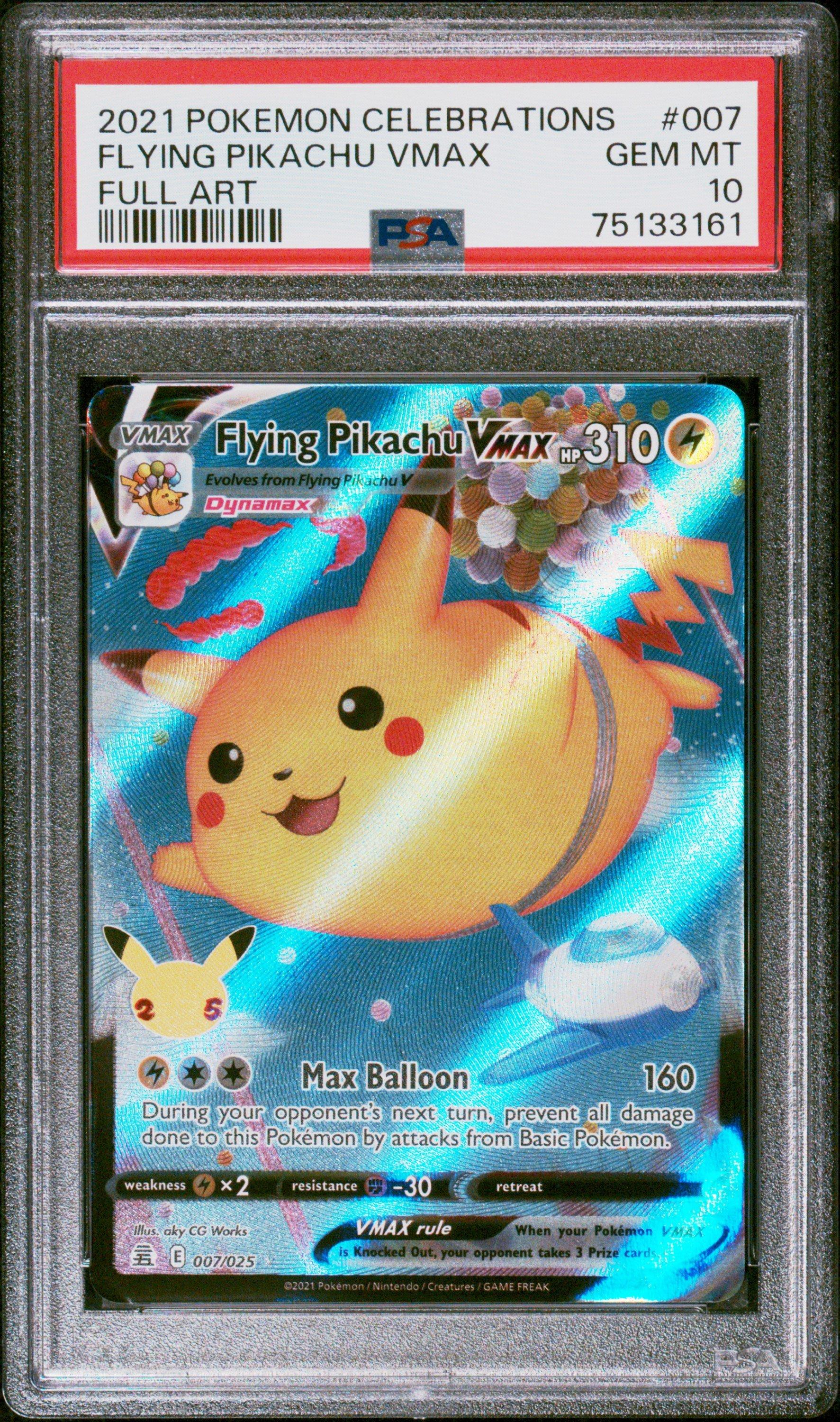 2021 Pokemon Celebrations 007 Full Art/flying Pikachu Vmax PSA 10