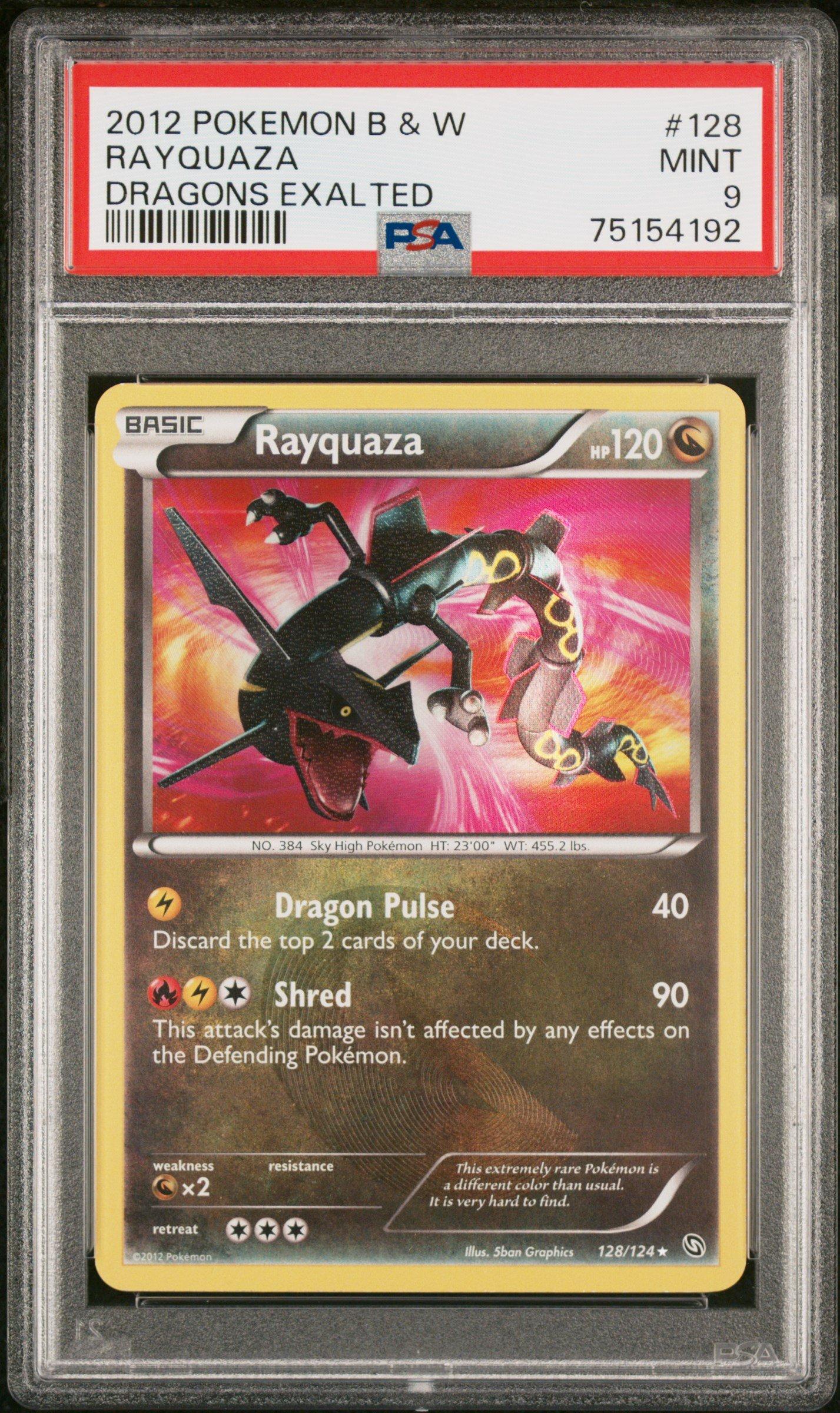 2012 Pokemon Black & White Dragons Exalted 128 Rayquaza PSA 9