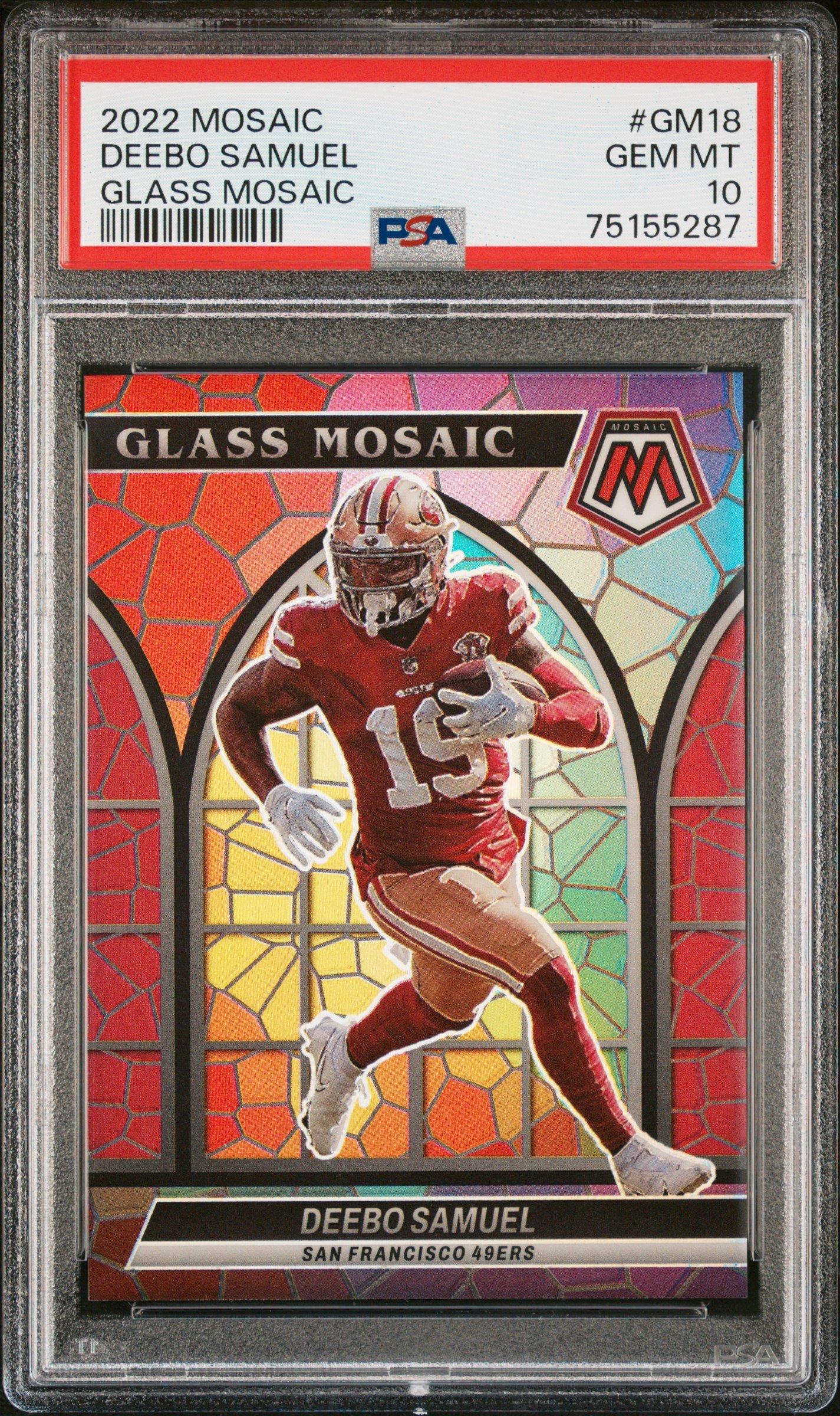 2022 Panini Mosaic Glass Mosaic Gm18 Deebo Samuel PSA 10