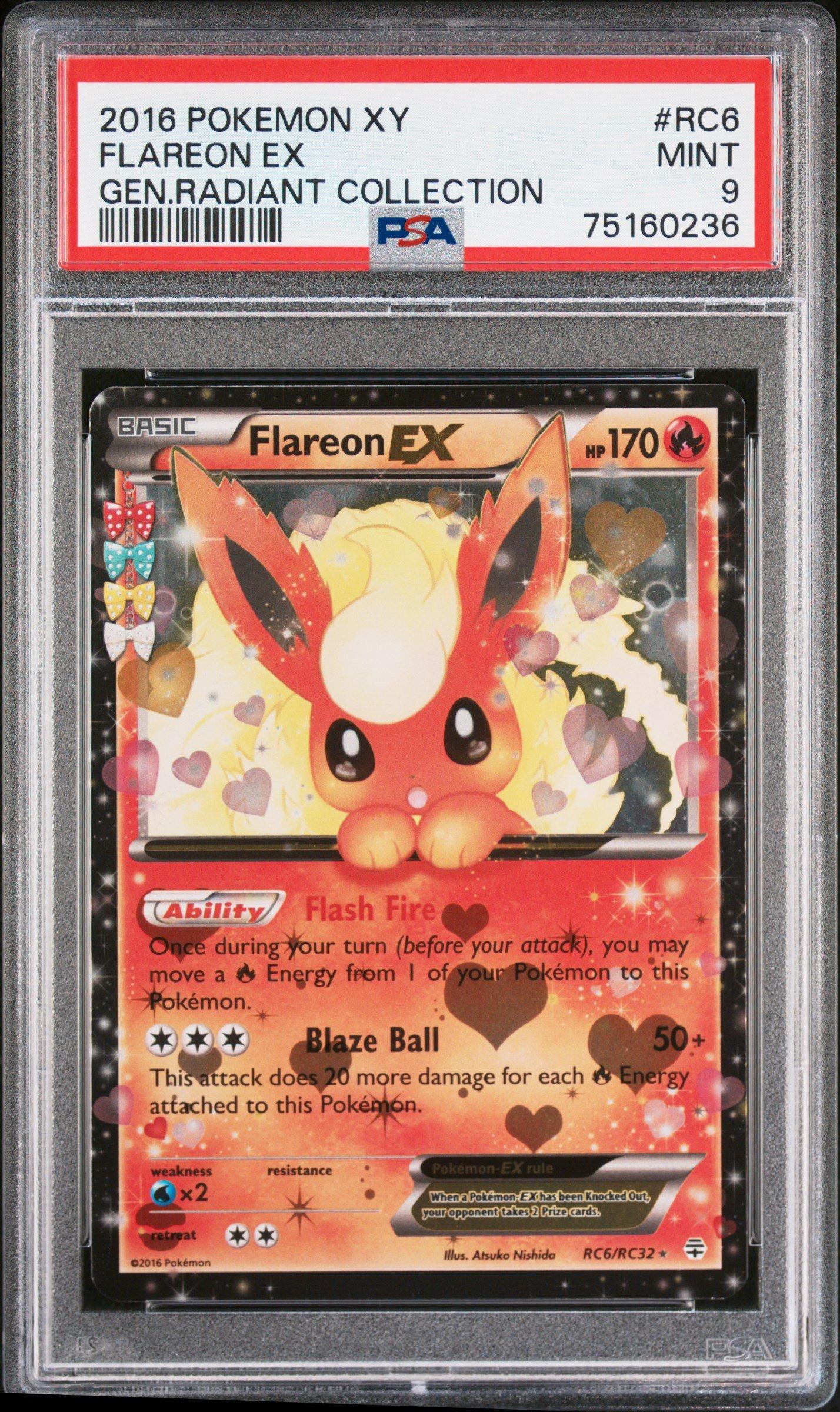 2016 Pokemon Xy Generations Radiant Collection Rc6 Flareon Ex PSA