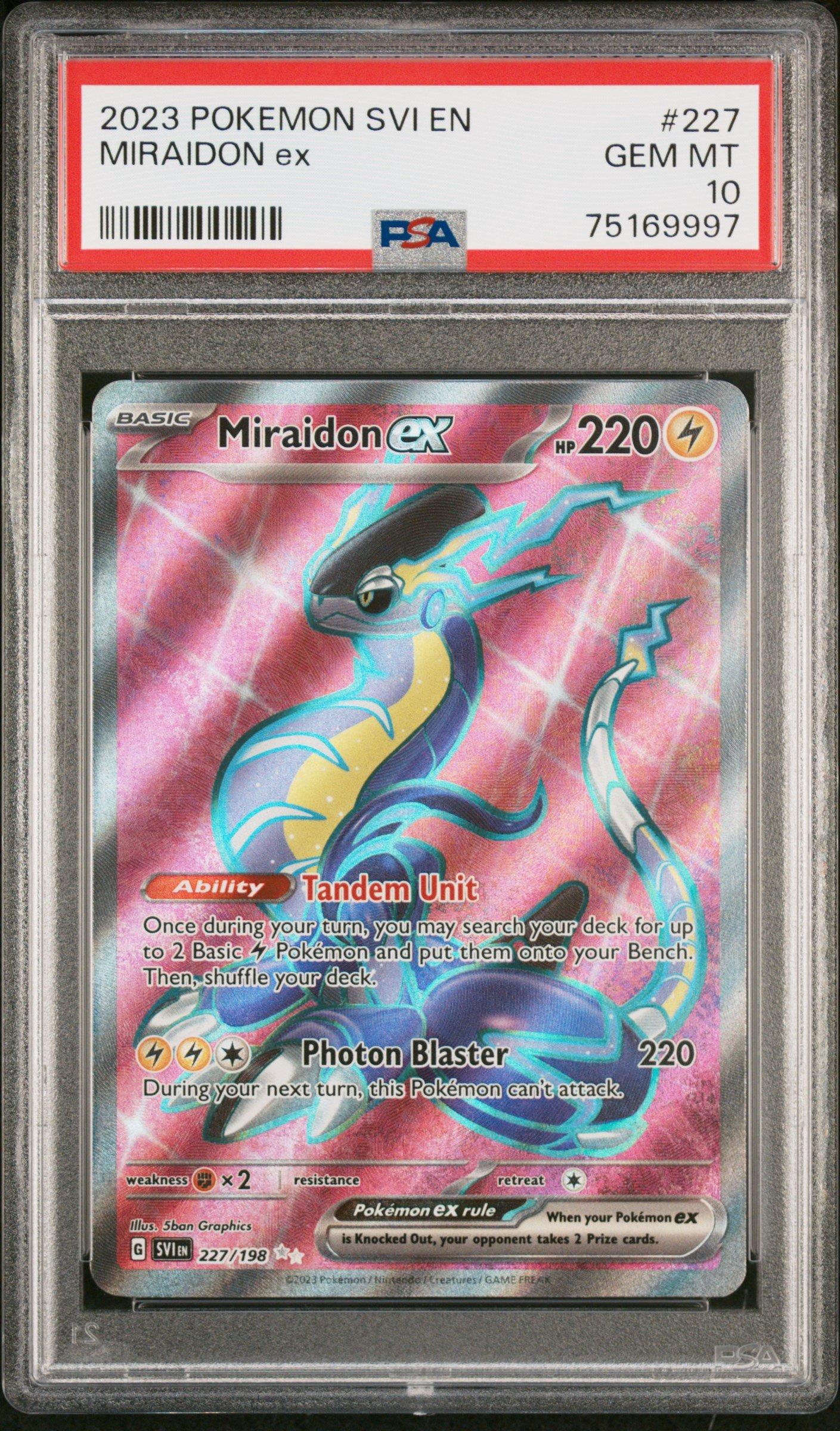 2023 Pokemon Svi En-scarlet & Violet 227 Miraidon Ex PSA 10
