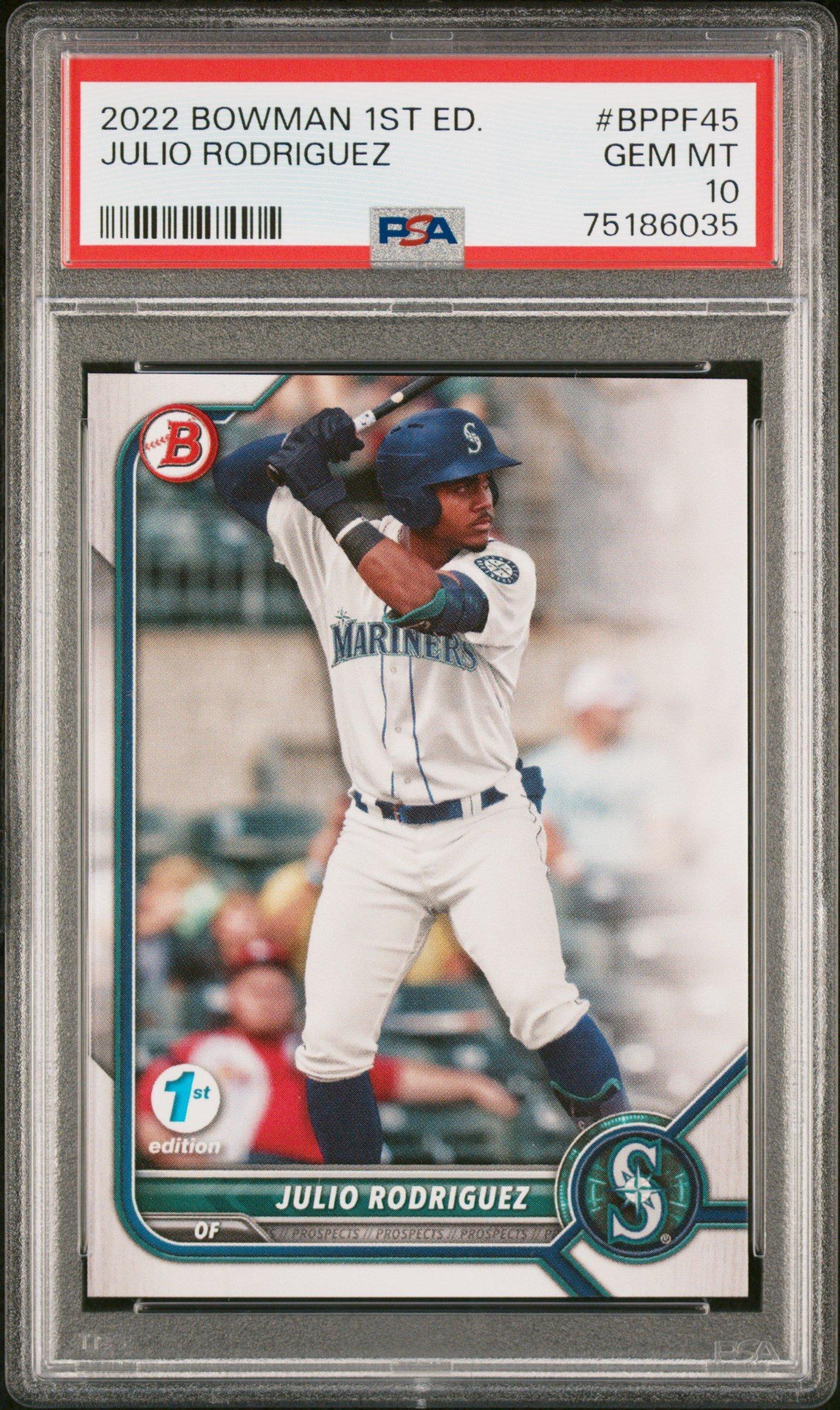 2022 Bowman 1st Edition Bppf45 Julio Rodriguez PSA 10