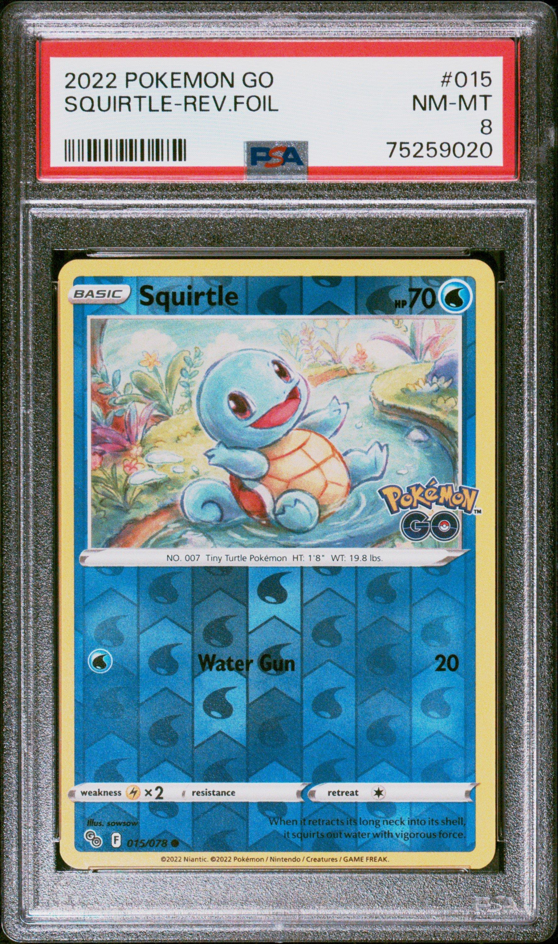 2022 Pokemon Go 015 Squirtle PSA 8